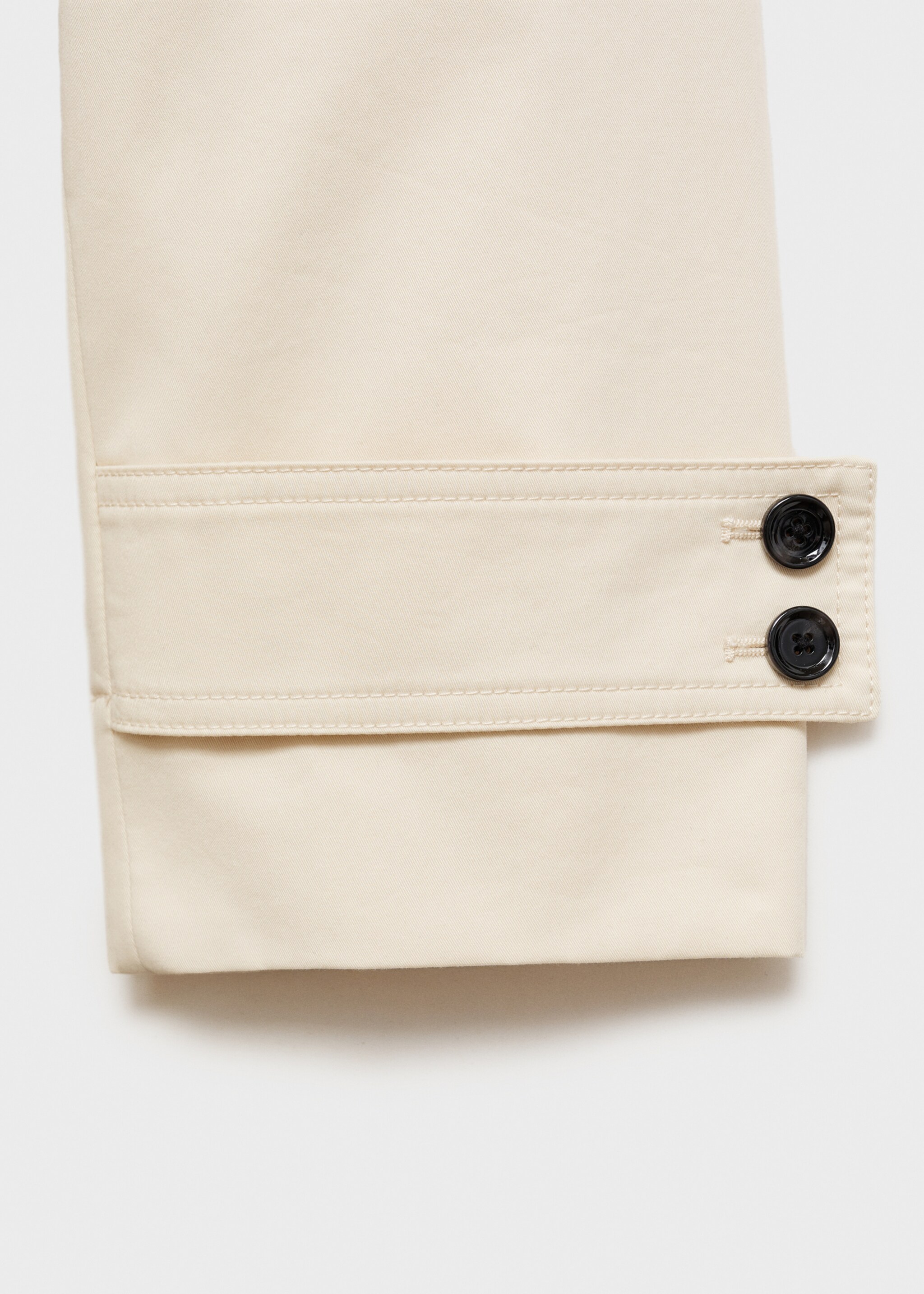 Long oversized double-breasted trench coat - Details of the article 0
