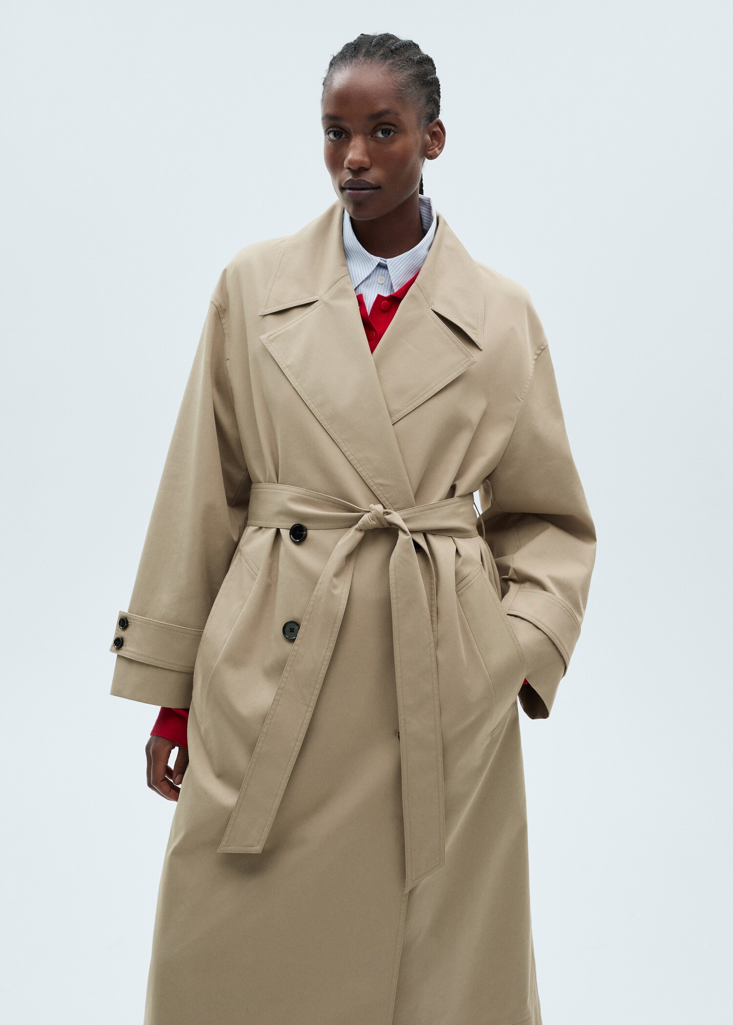 Trench largo oversize doble botonadura - Detalle del artículo 4