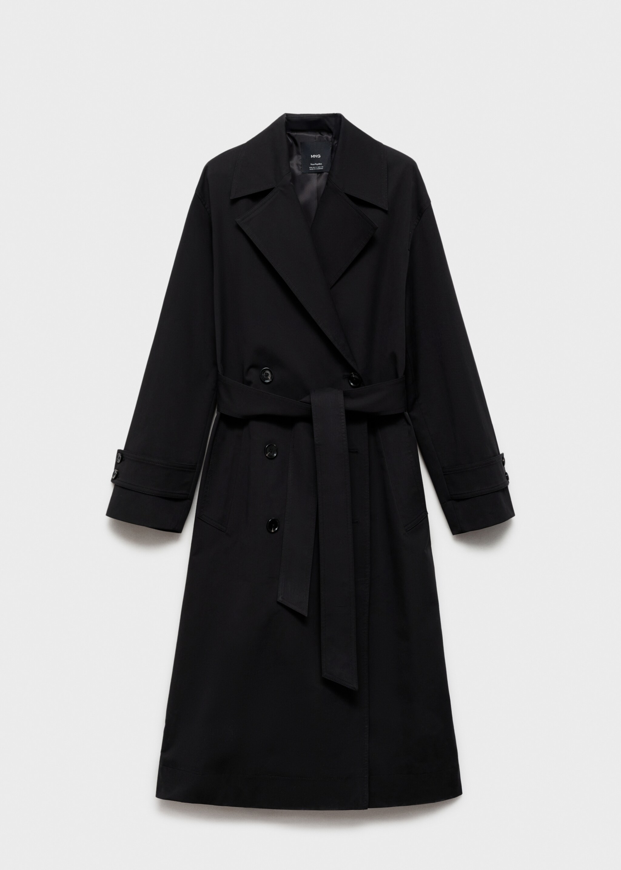 Long oversized double-breasted trench coat - Article without model