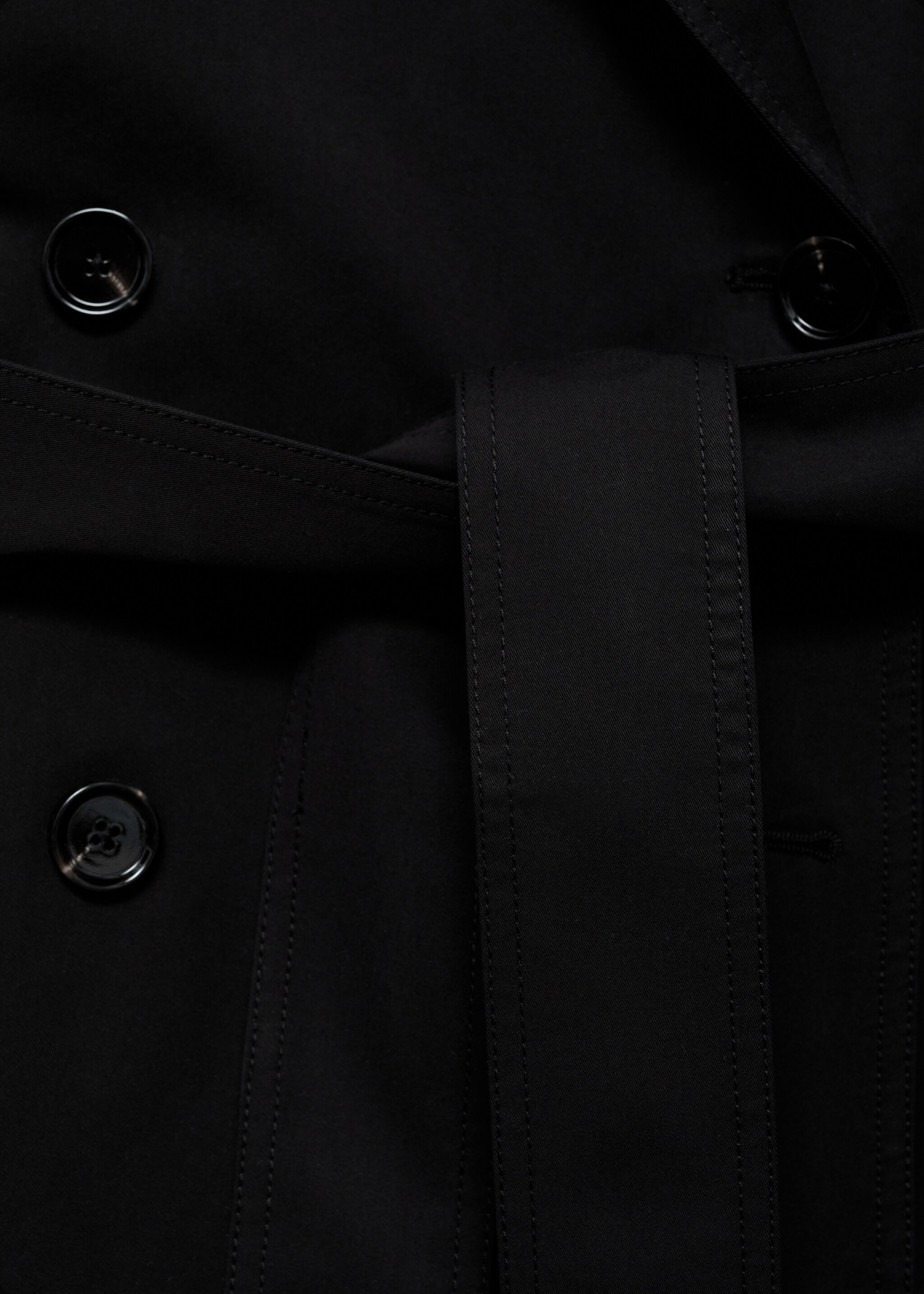Long oversized double-breasted trench coat - Details of the article 8