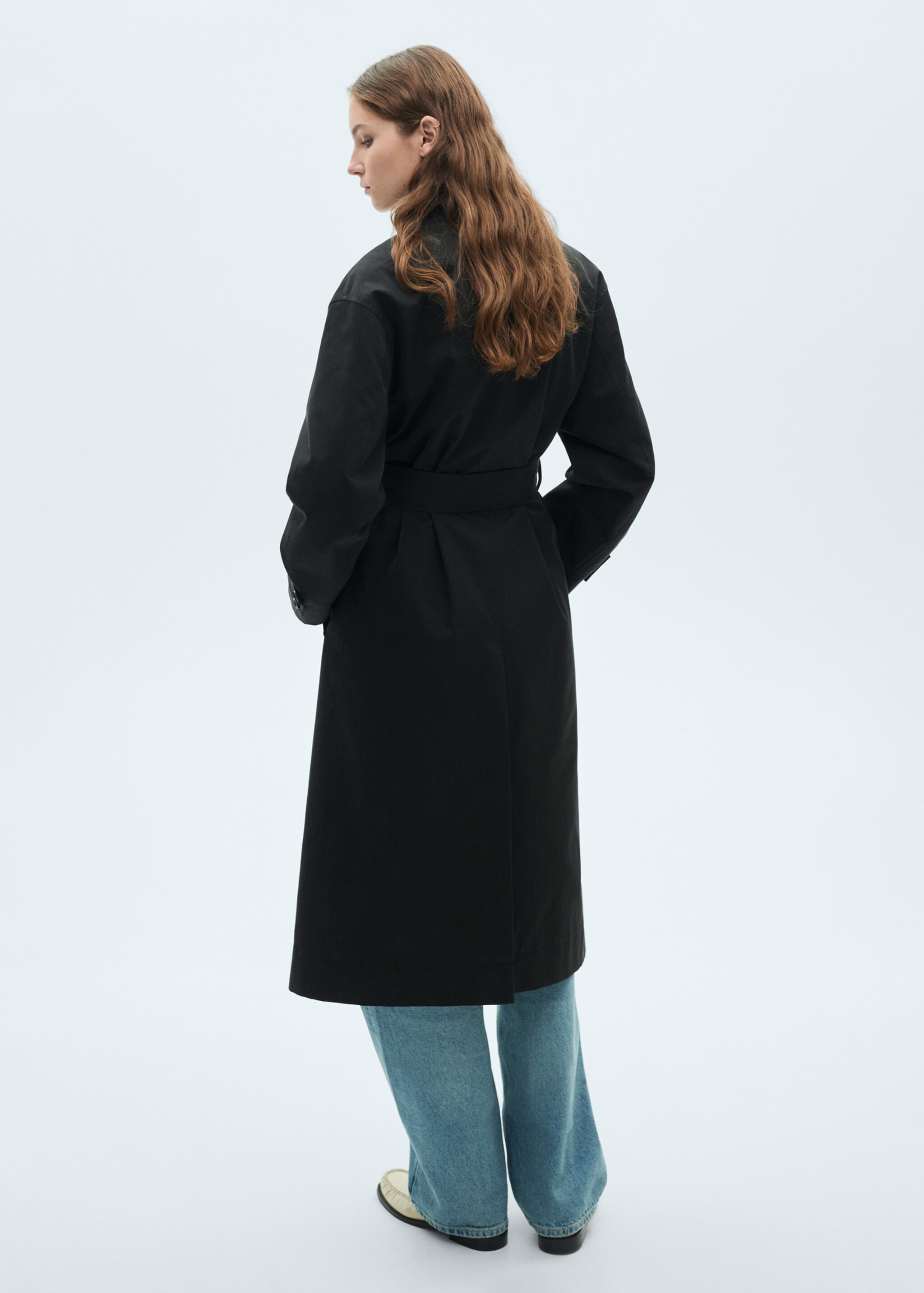 Trench long oversize double boutonnage - Verso de l’article