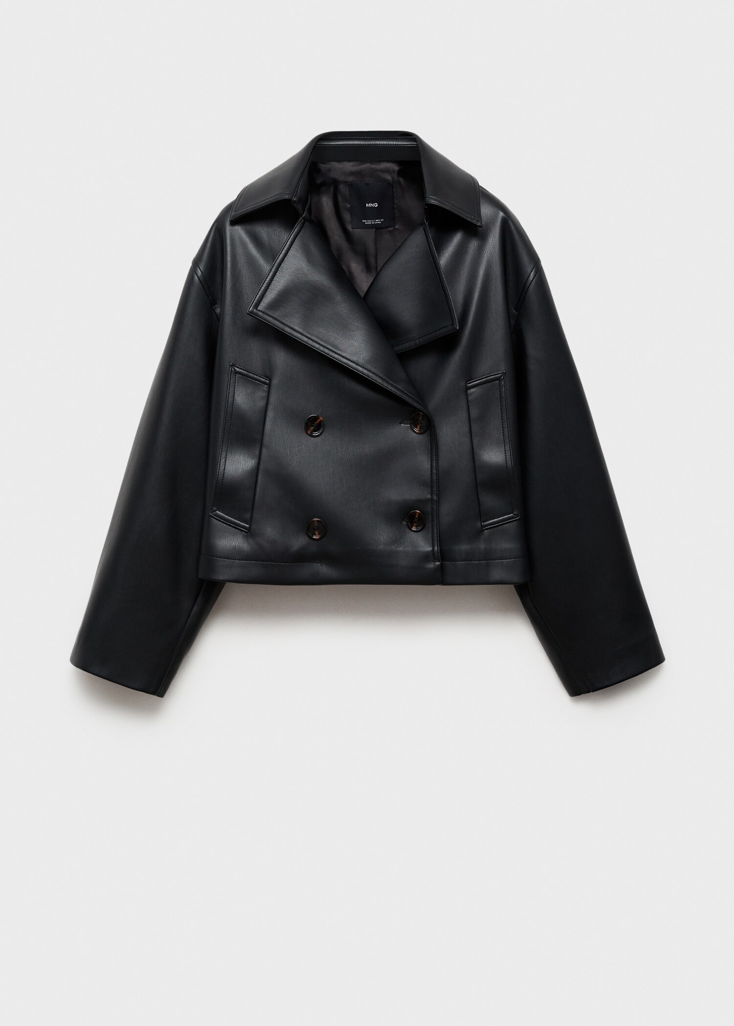 Cropped jakke i skinneffekt - Artikkel uten modell
