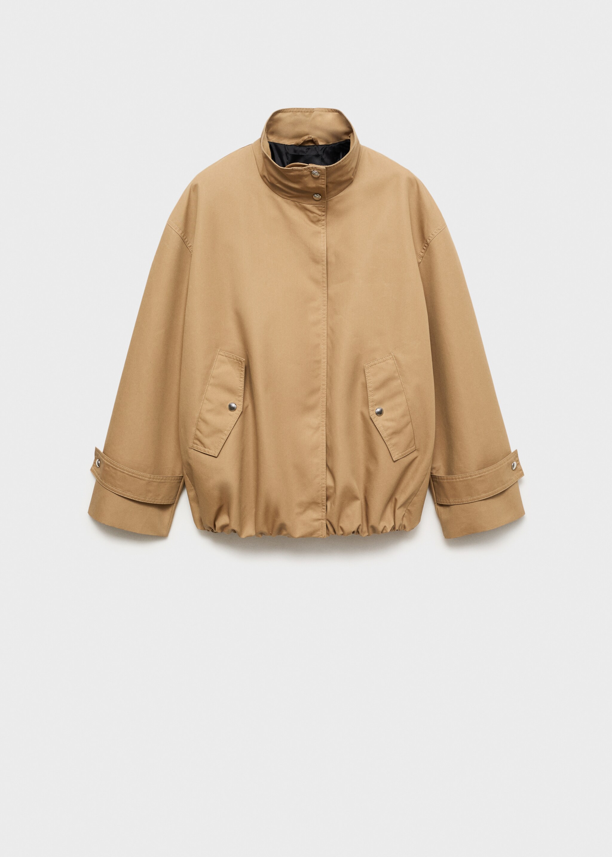 Bavlněná parka s řaseným spodním lemem - Zboží bez modelu