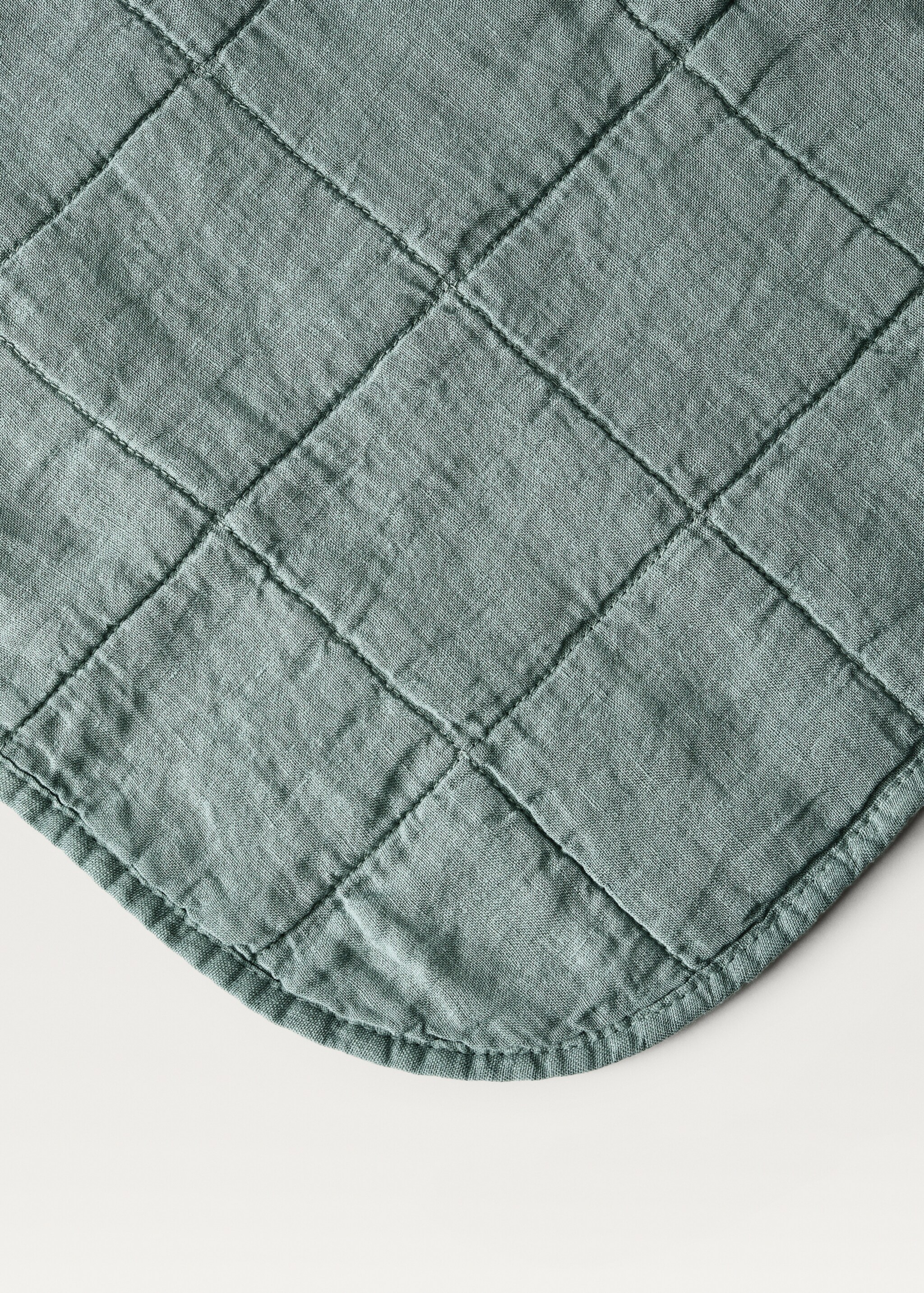 Garment-dyed sprei voor wieg van linnen en katoen - Detail van het artikel 1