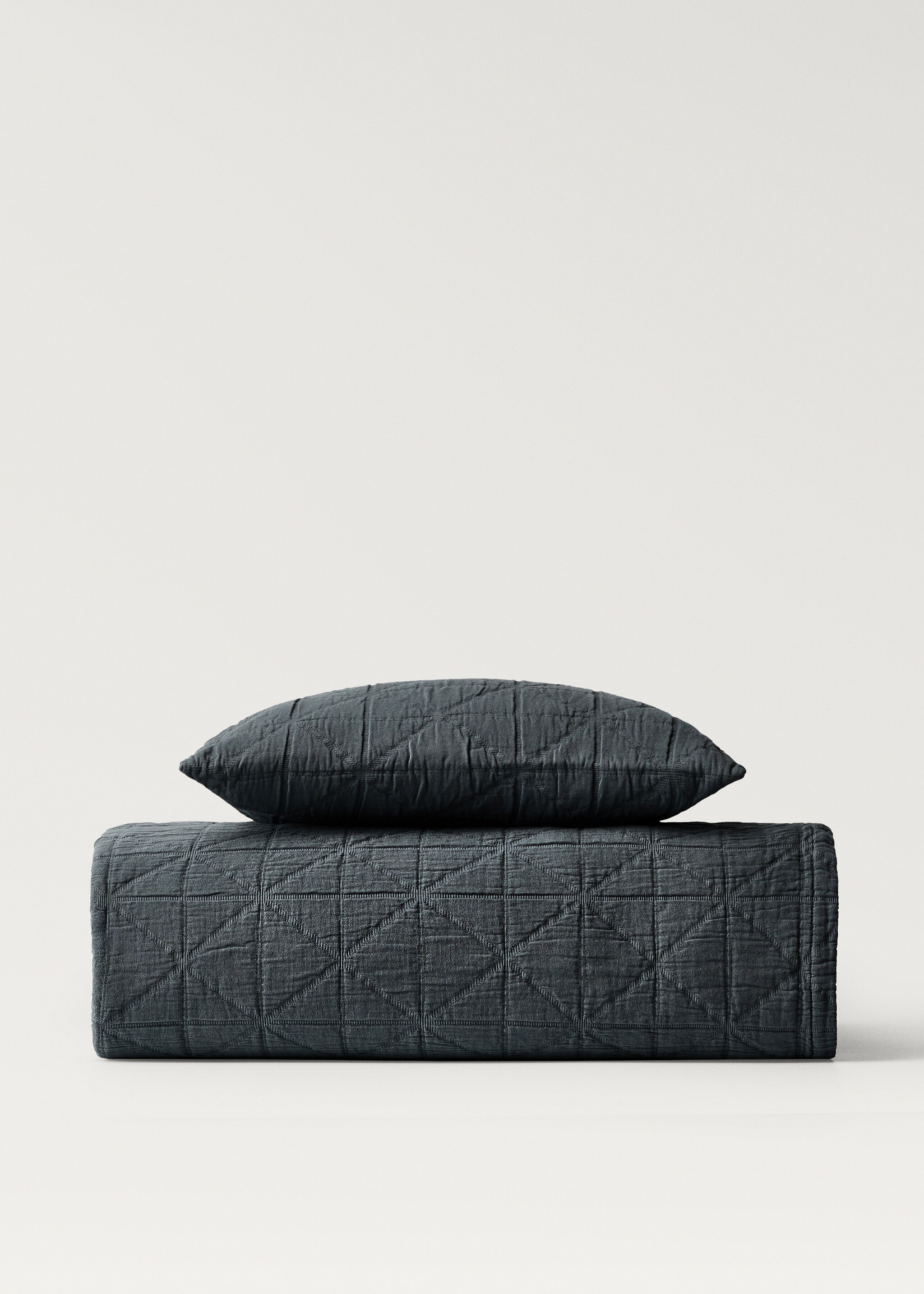 Tagesdecke aus Baumwolle mit Jacquard-Rautenmuster für 90/105 cm Kinderbett - Artikel ohne Model