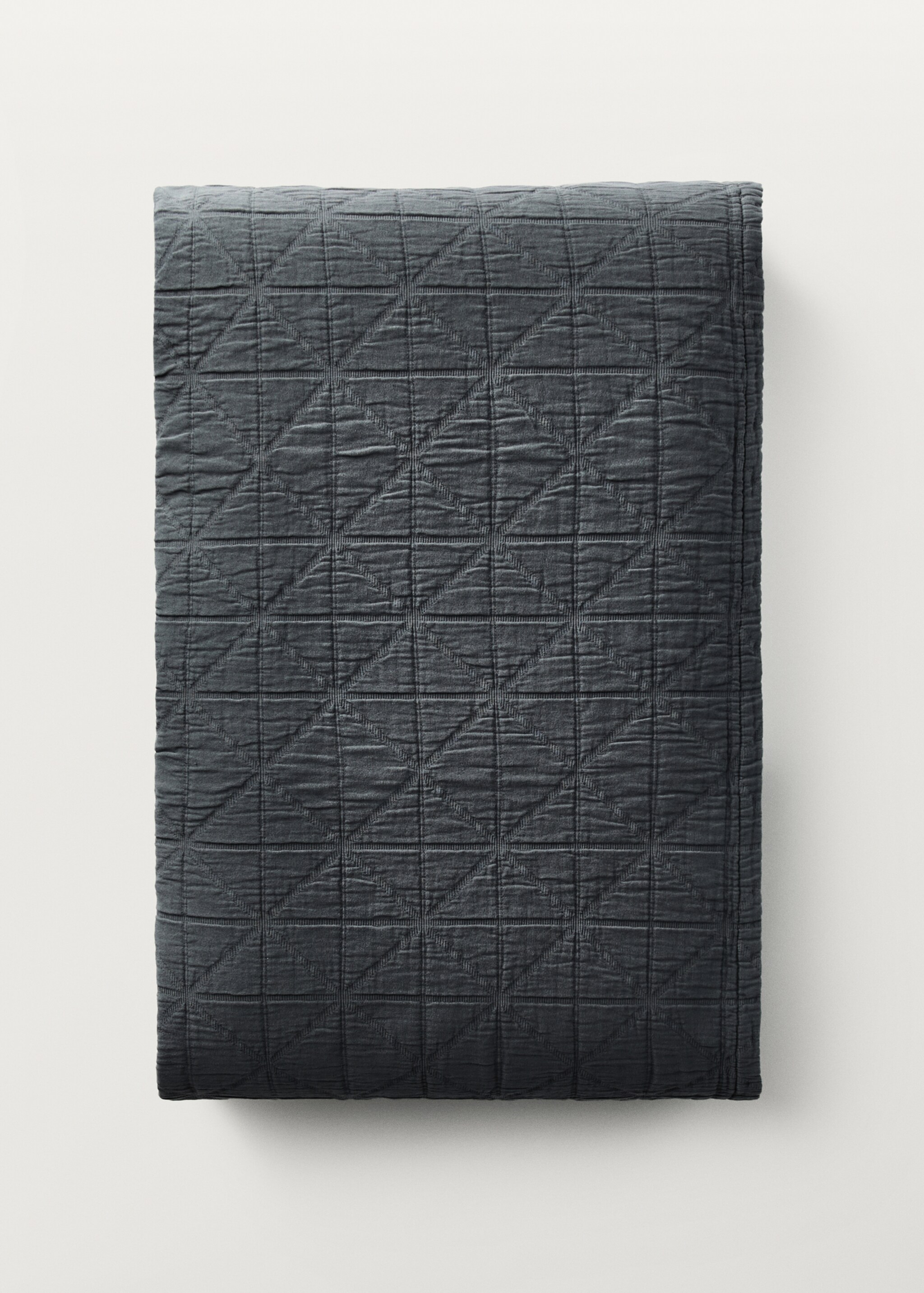 Tagesdecke aus Baumwolle mit Jacquard-Rautenmuster für 90/105 cm Kinderbett - Detail des Artikels 3