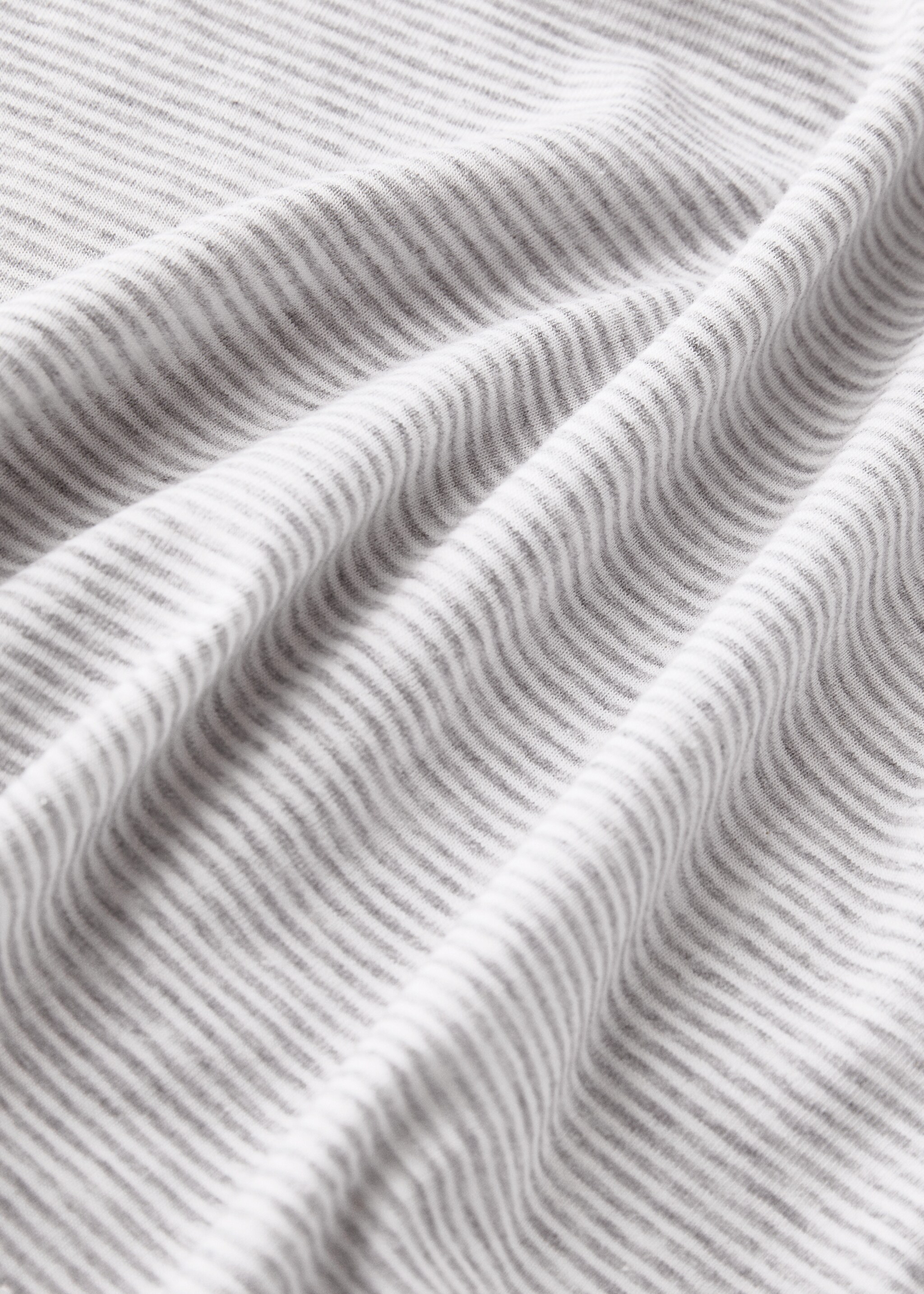 Cotton striped children's top sheet for 90cm bed - Details of the article 2, Grey. Ref: 87054084-00.