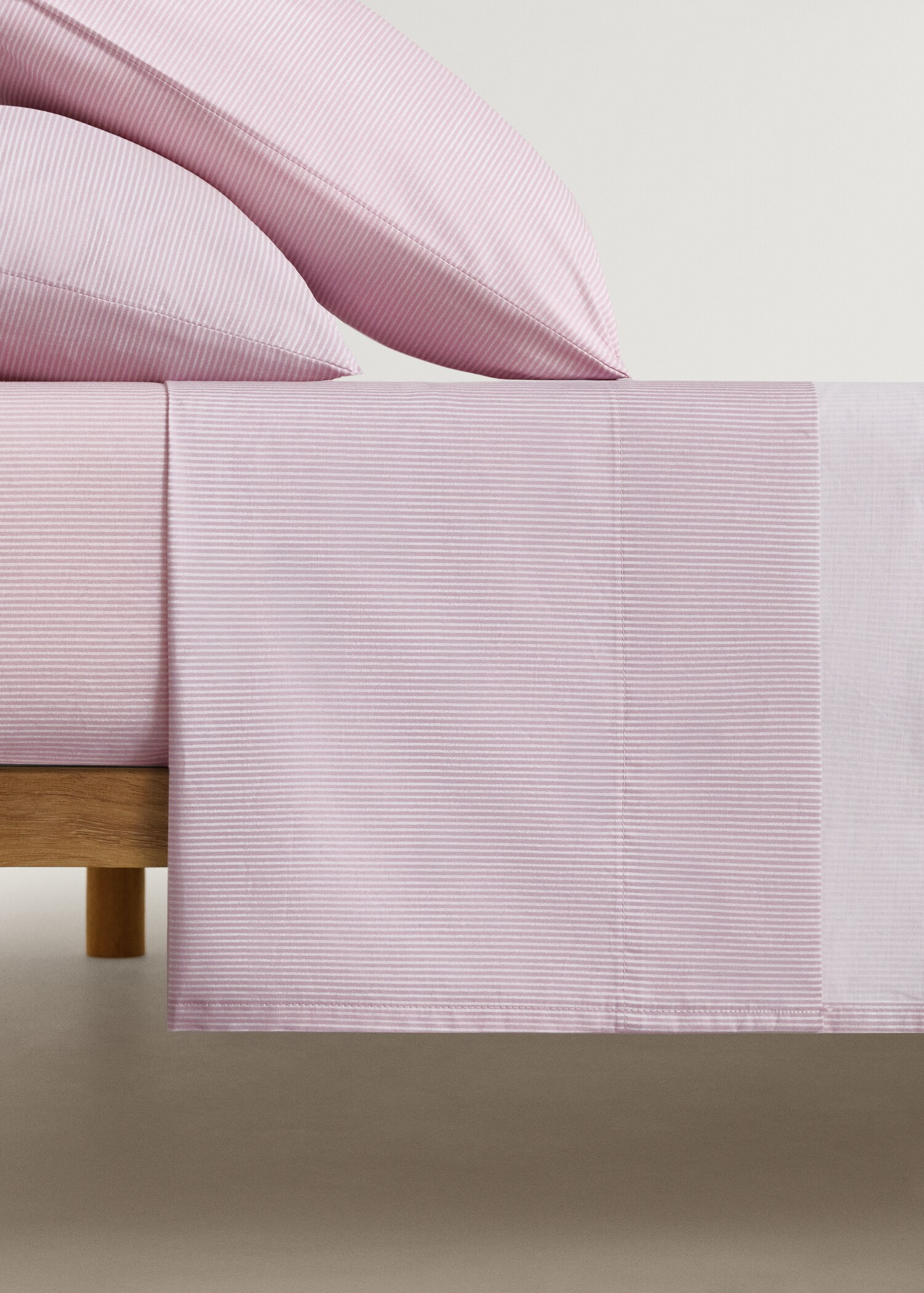 Lençol de cima de criança de percal às riscas (cama 90 cm) - Artigo sem modelo