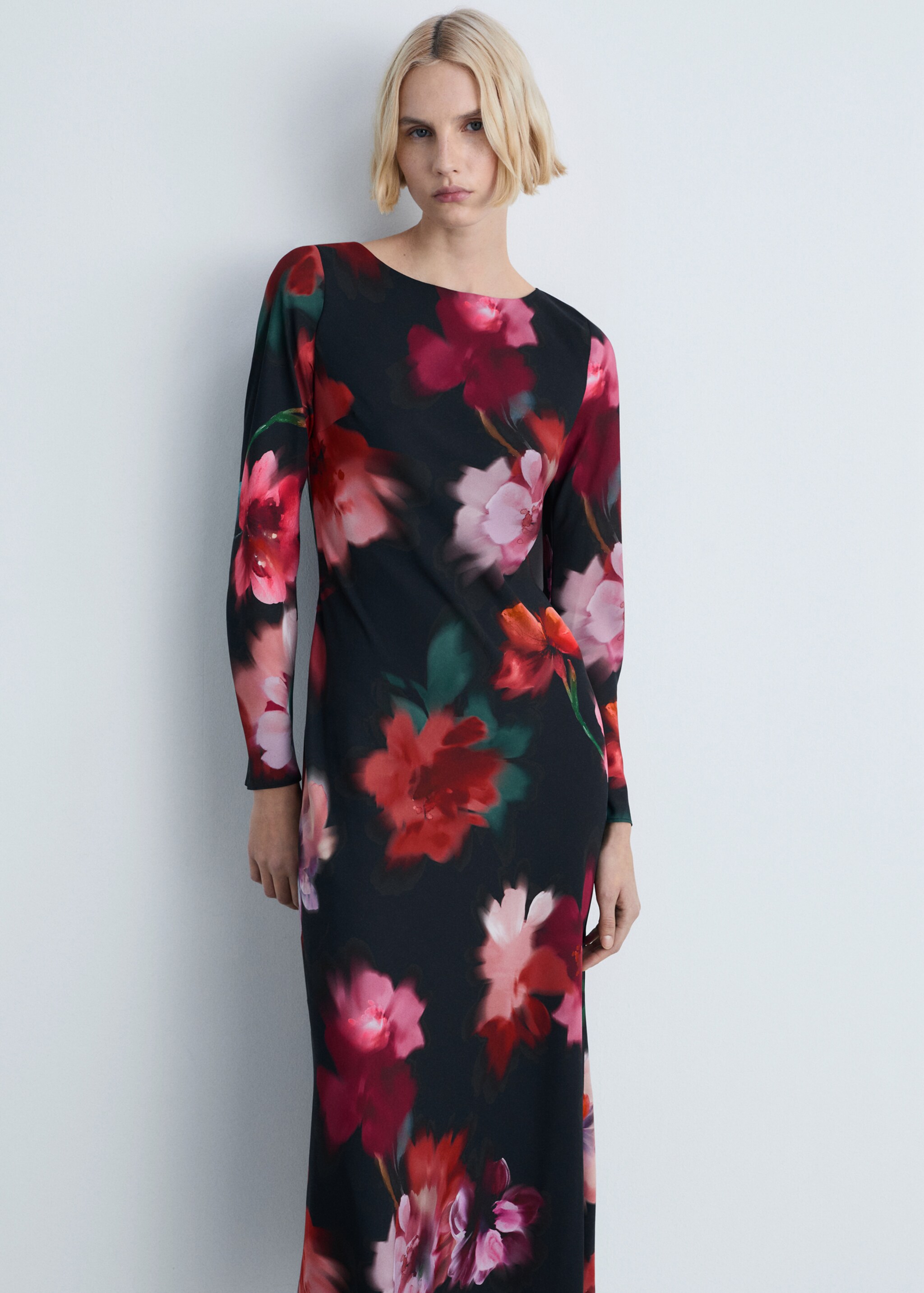 Floral-print midi-dress - Medium plane