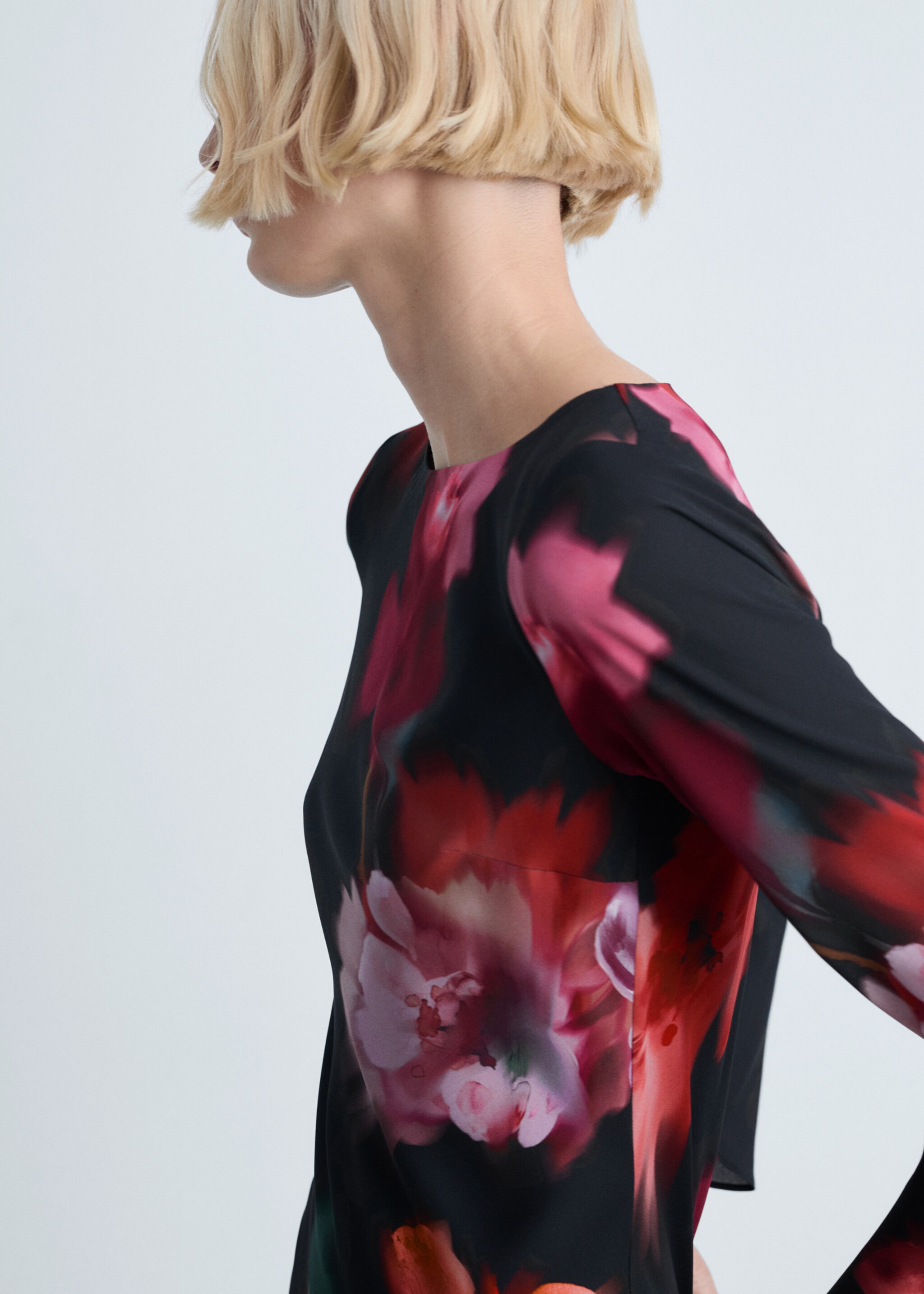 Floral-print midi-dress - Details of the article 1