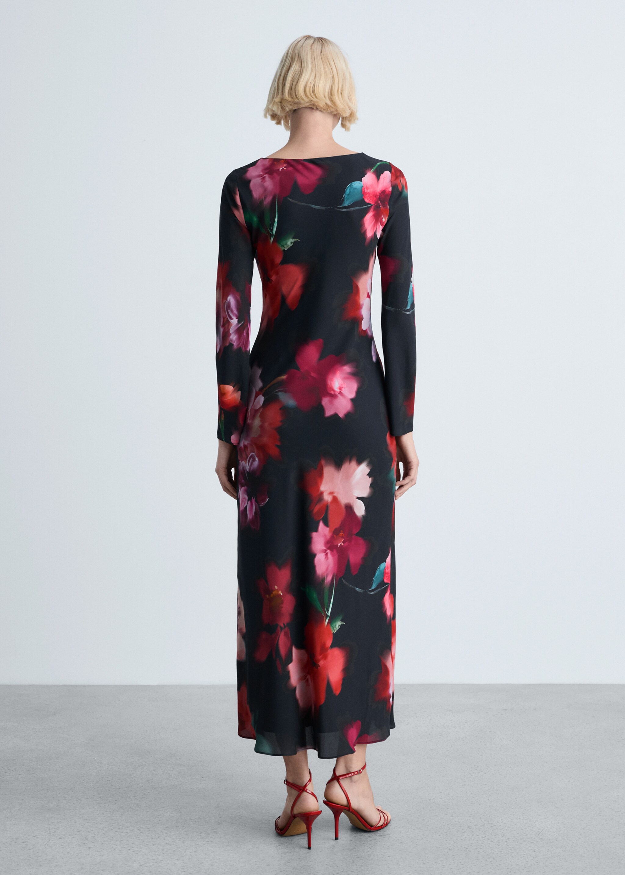 Floral-print midi-dress - Reverse of the article