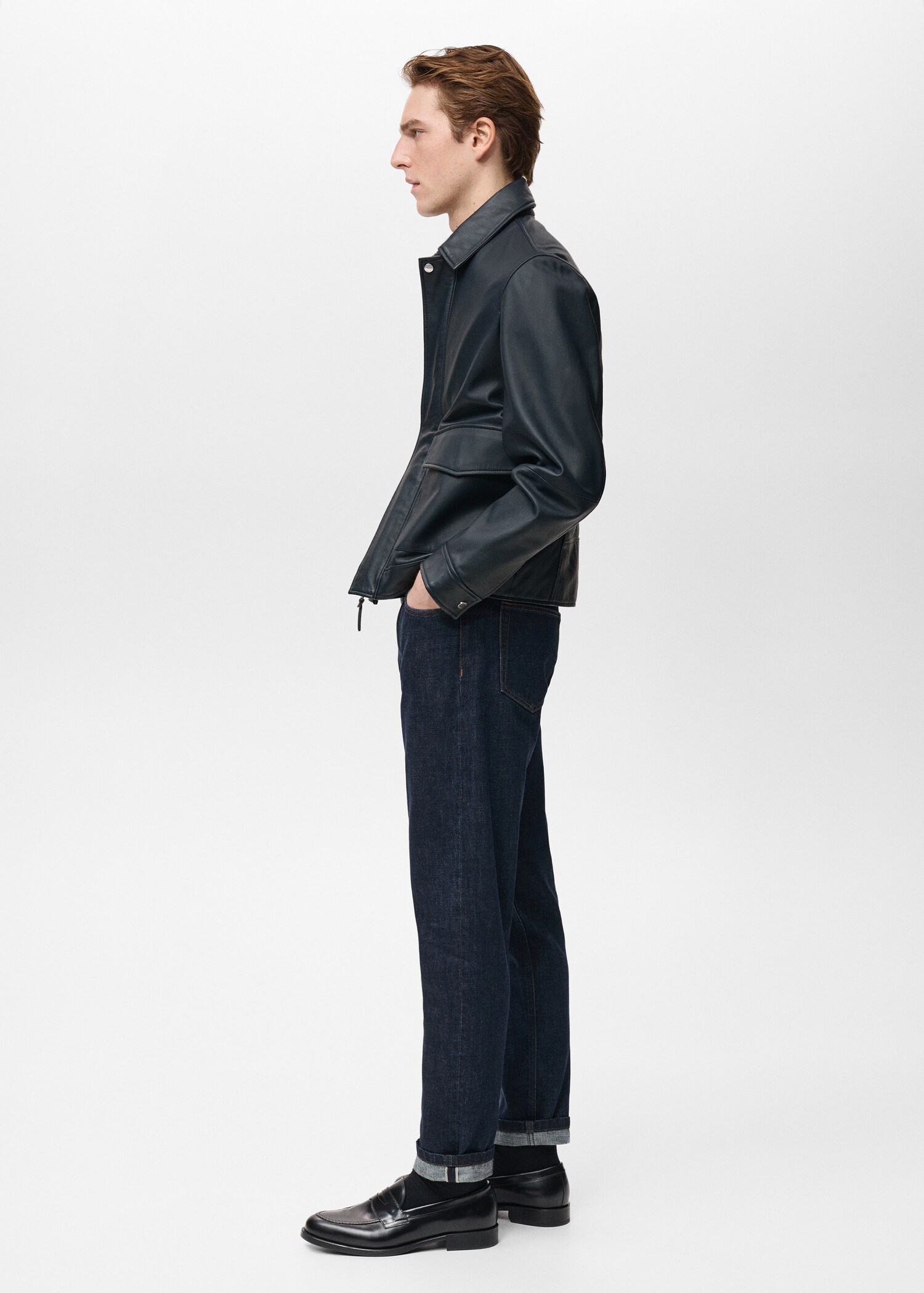 Nappa leather jacket with pockets - Details of the article 2