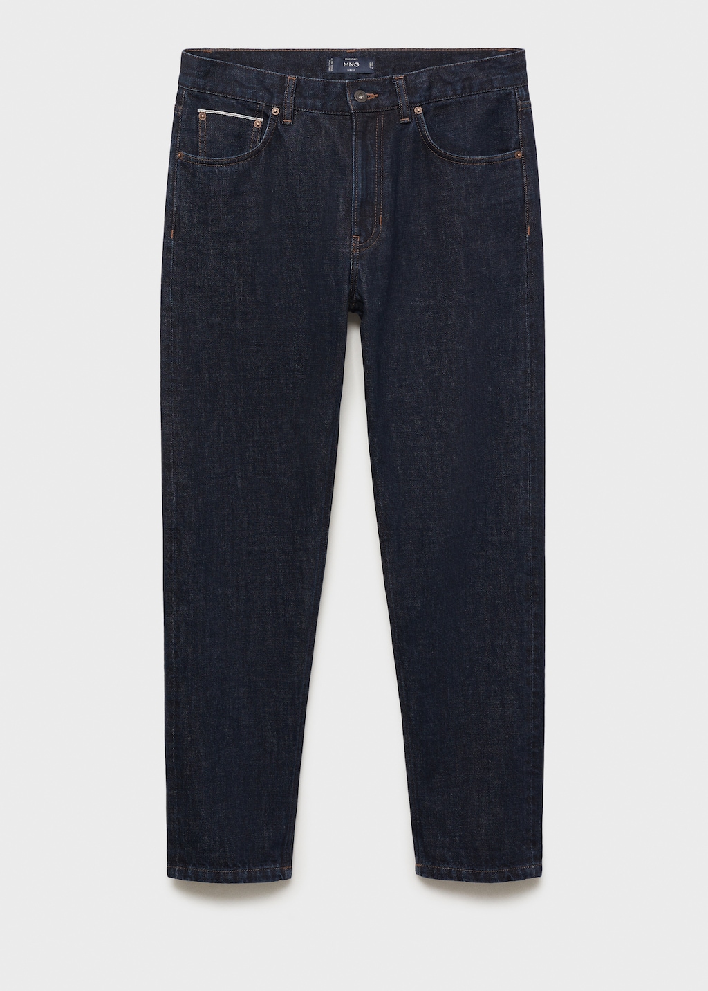 Tapered-fit selvedge jeans - Men | MANGO USA