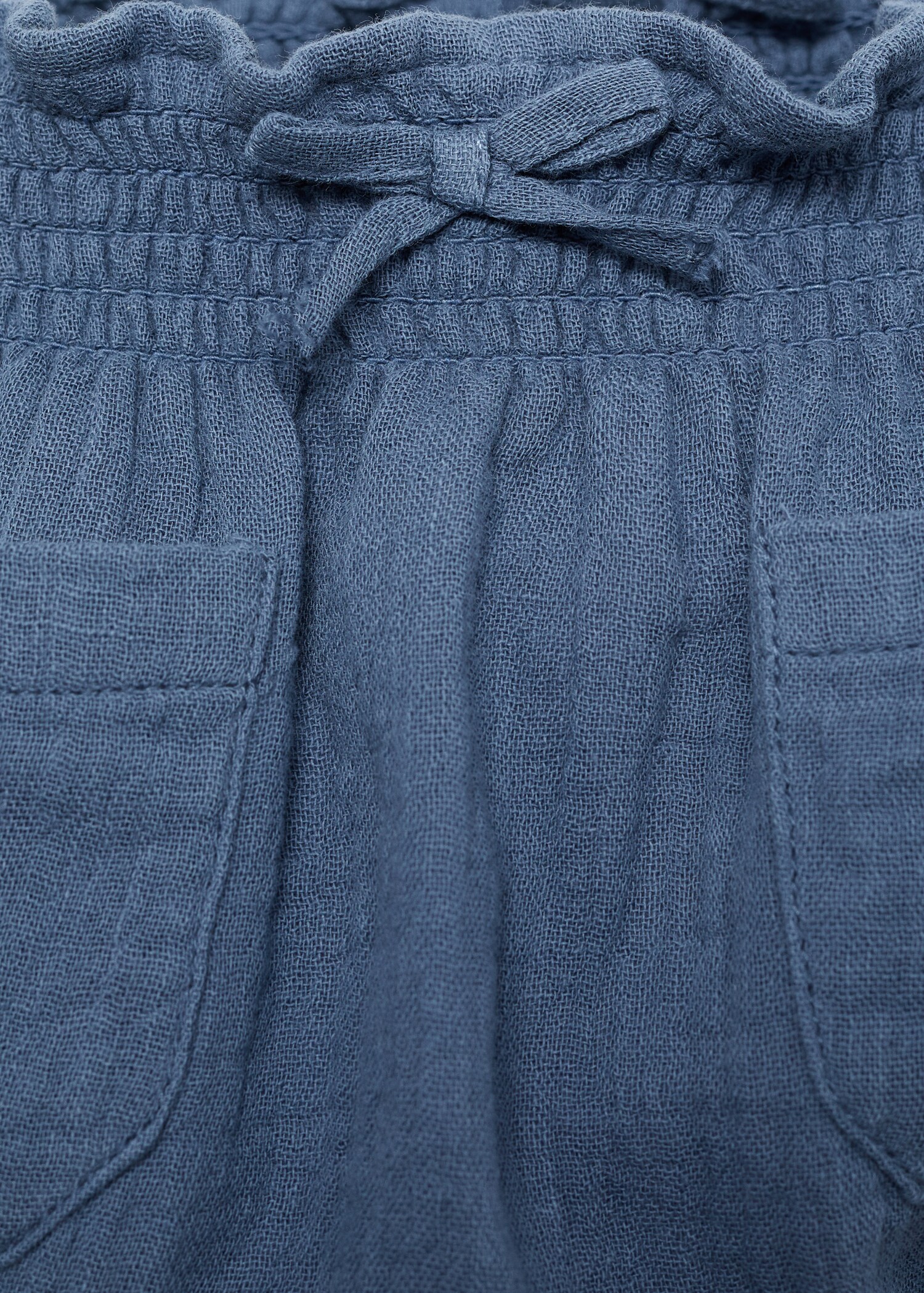 Pantaloni scurți din bumbac cu aspect de denim - Detaliu al articolului 8