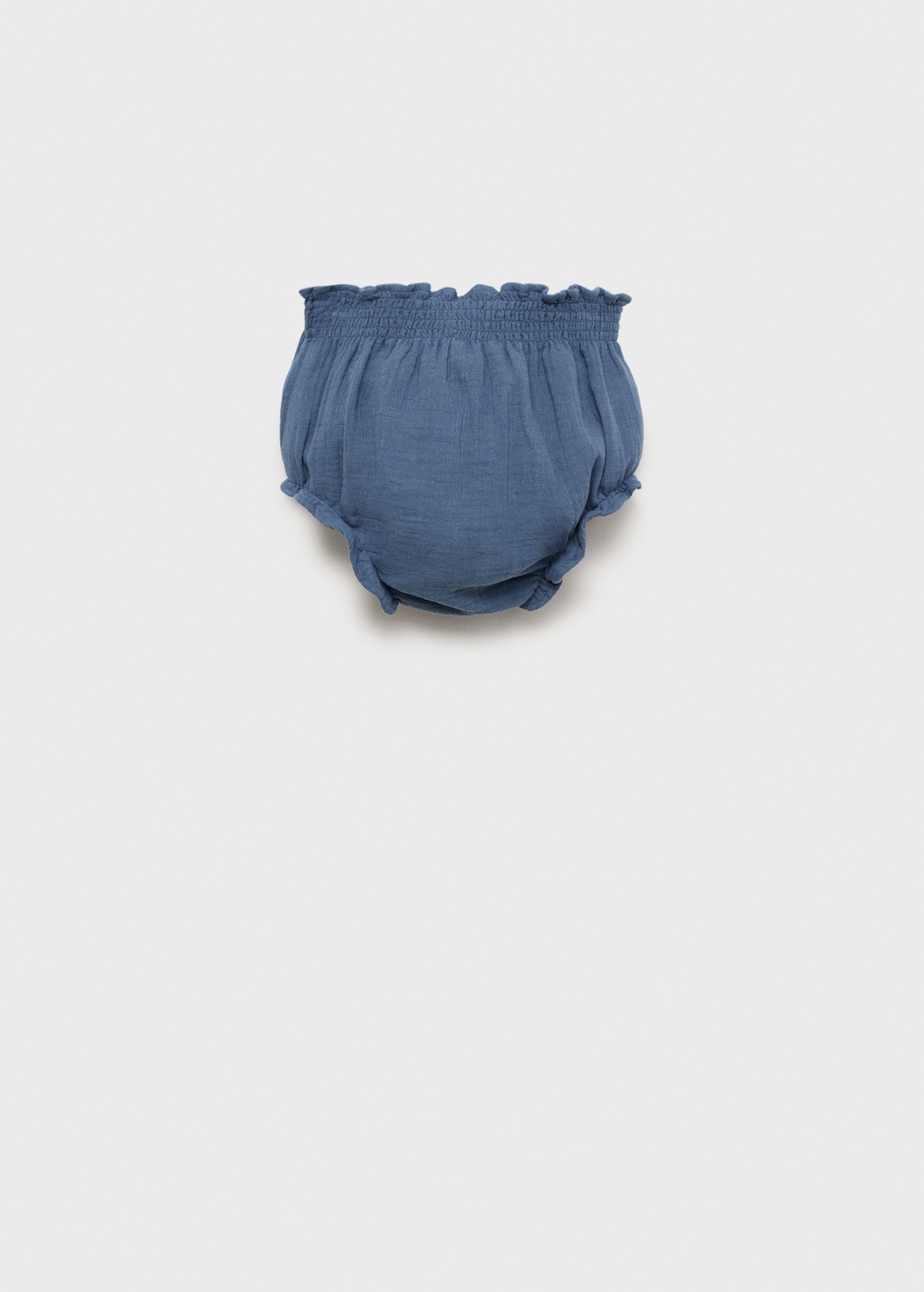 Denim-effect cotton shorts