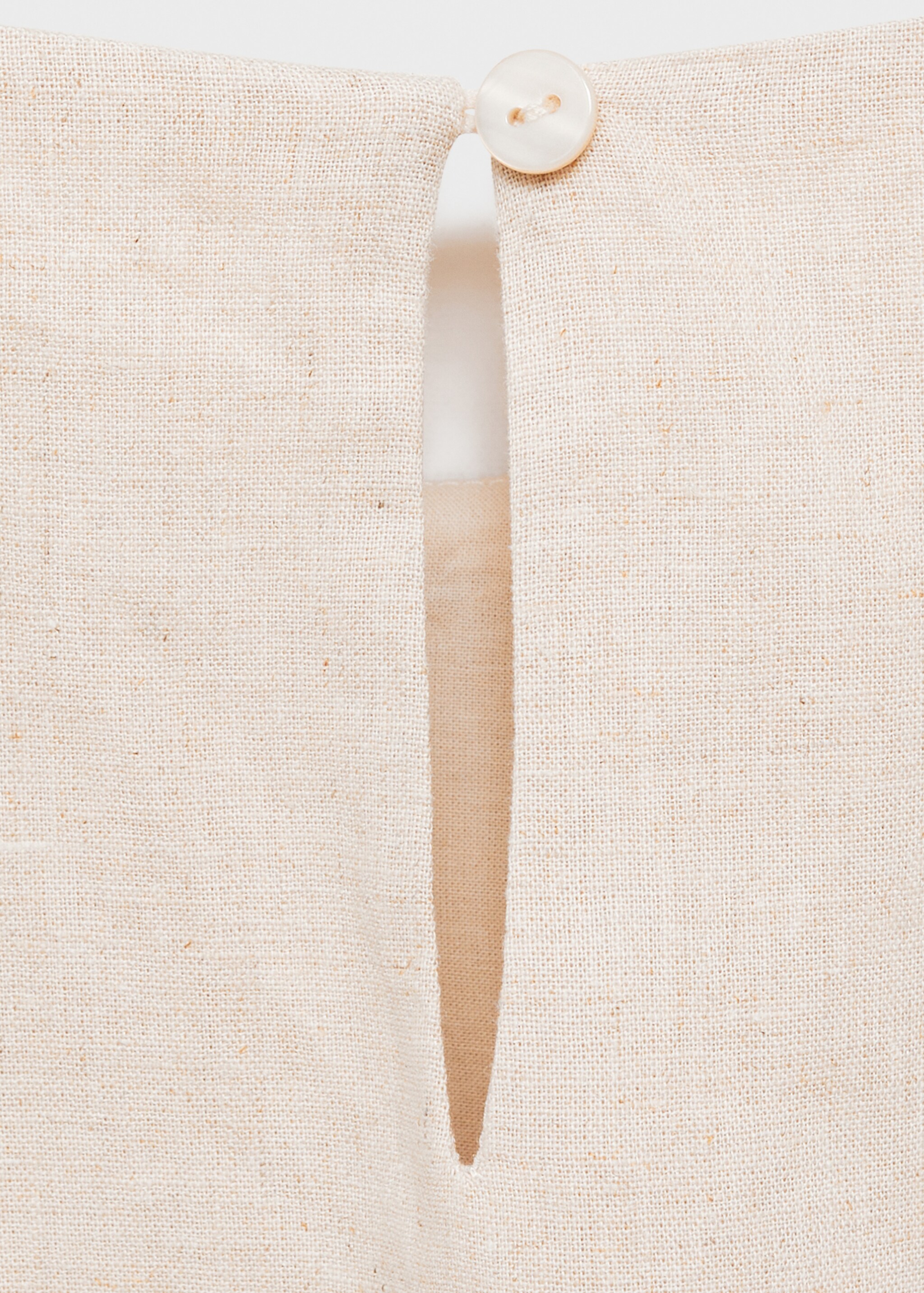 Vestido lino detalle fruncido - Detalle del artículo 8