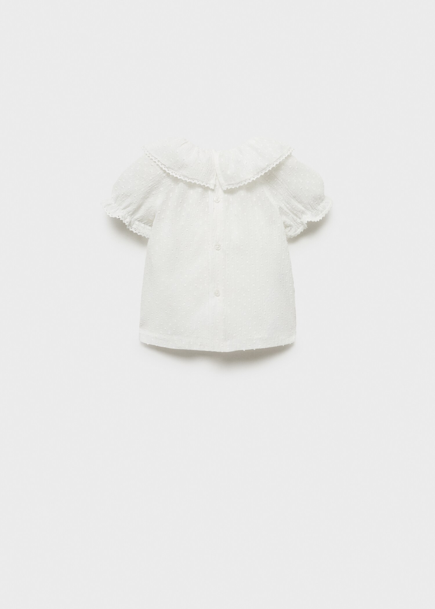 Ruffle neck blouse - Reverse of the article