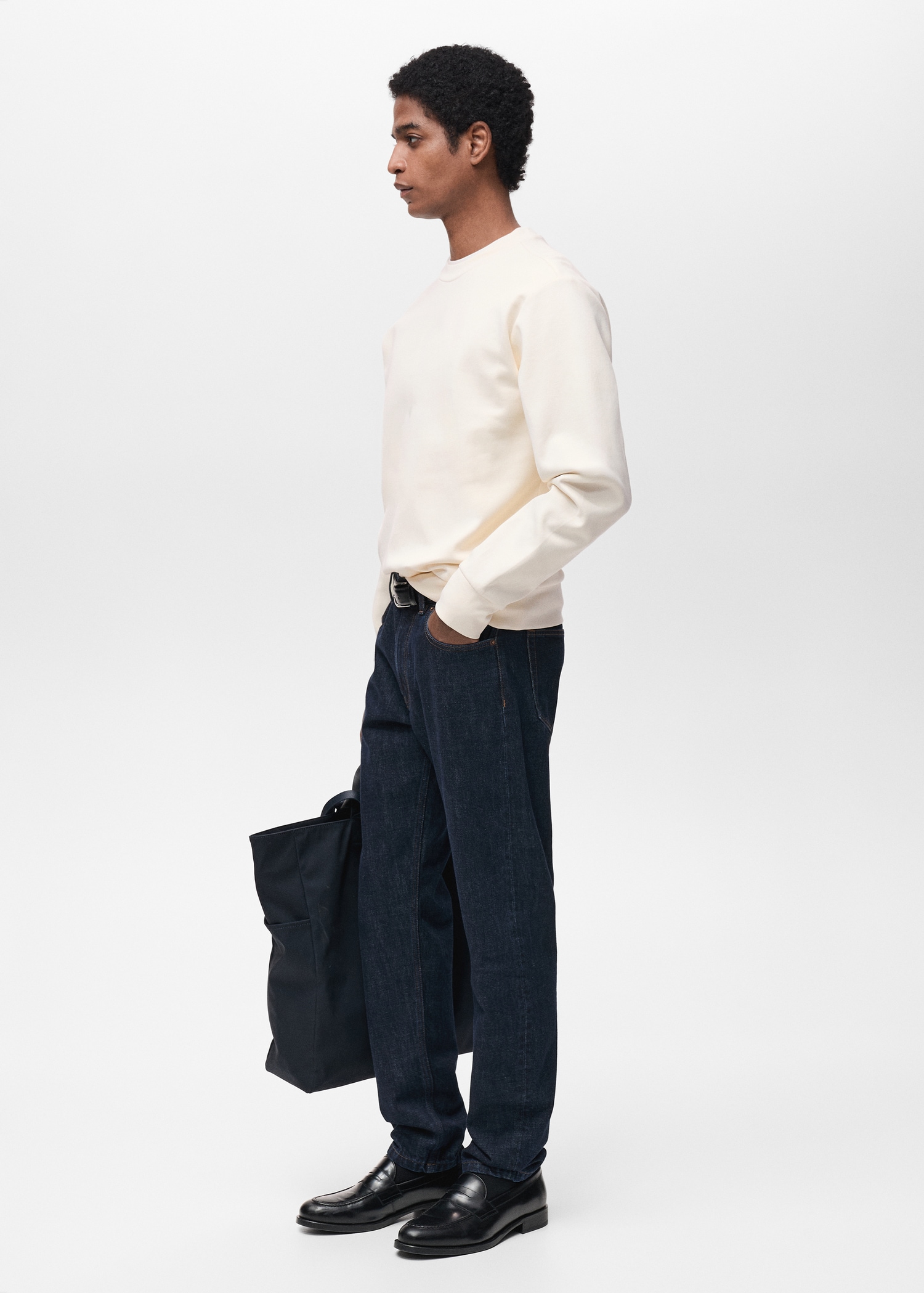 Regular kesim pamuklu sweatshirt - Ürün detayı 2