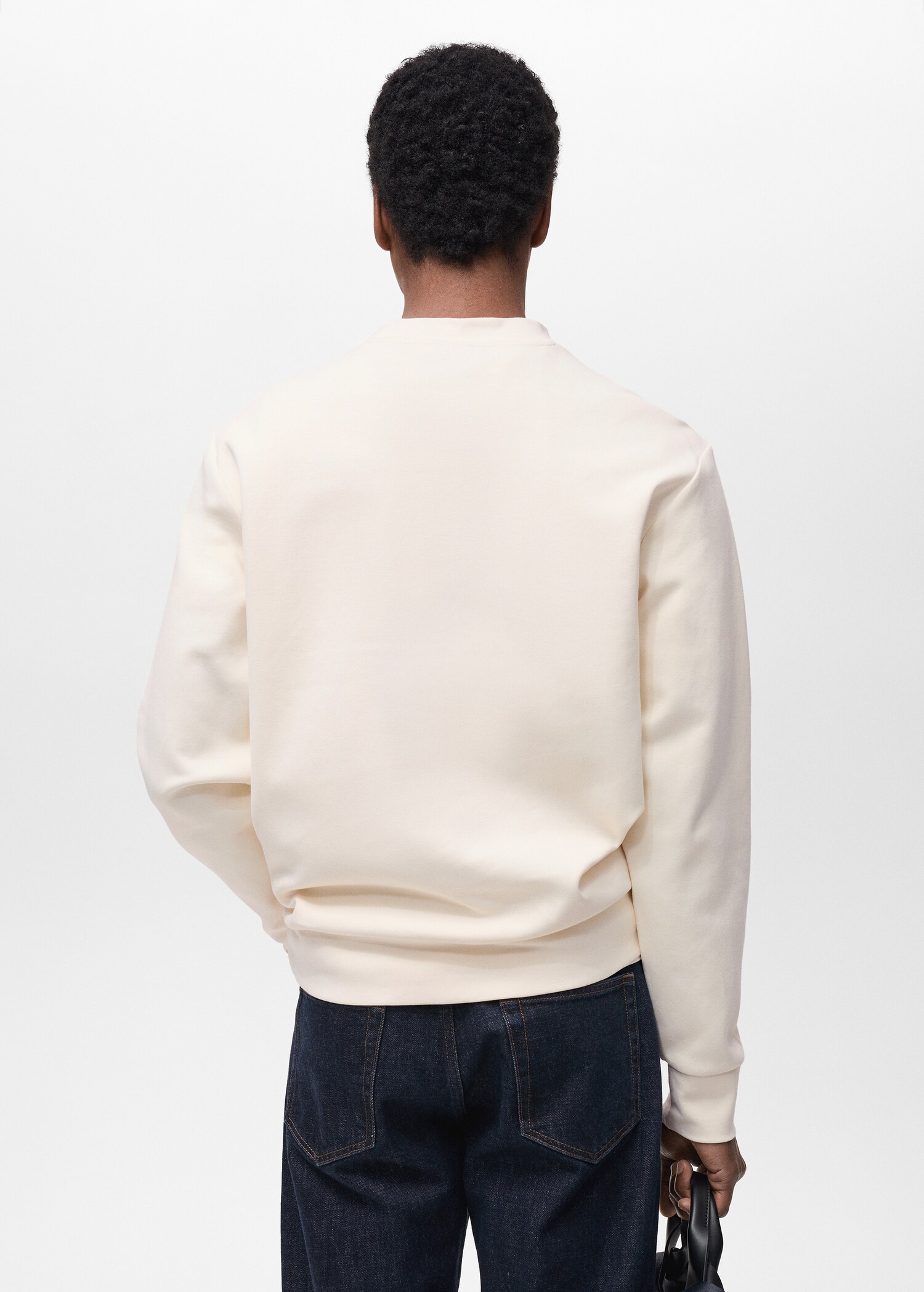 Regular kesim pamuklu sweatshirt - Ürünün arkası