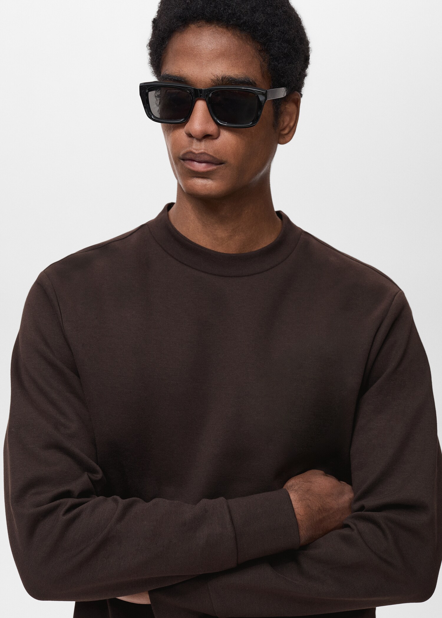 Regular kesim pamuklu sweatshirt - Ürün detayı 1