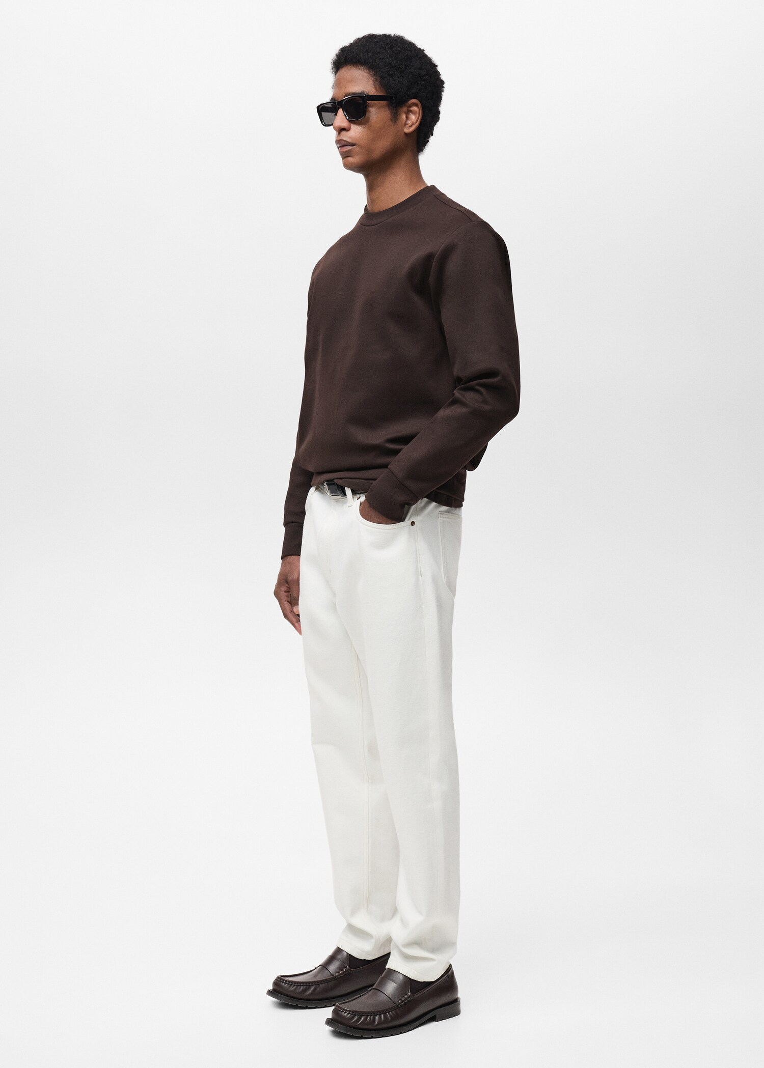 Regular kesim pamuklu sweatshirt - Ürün detayı 2