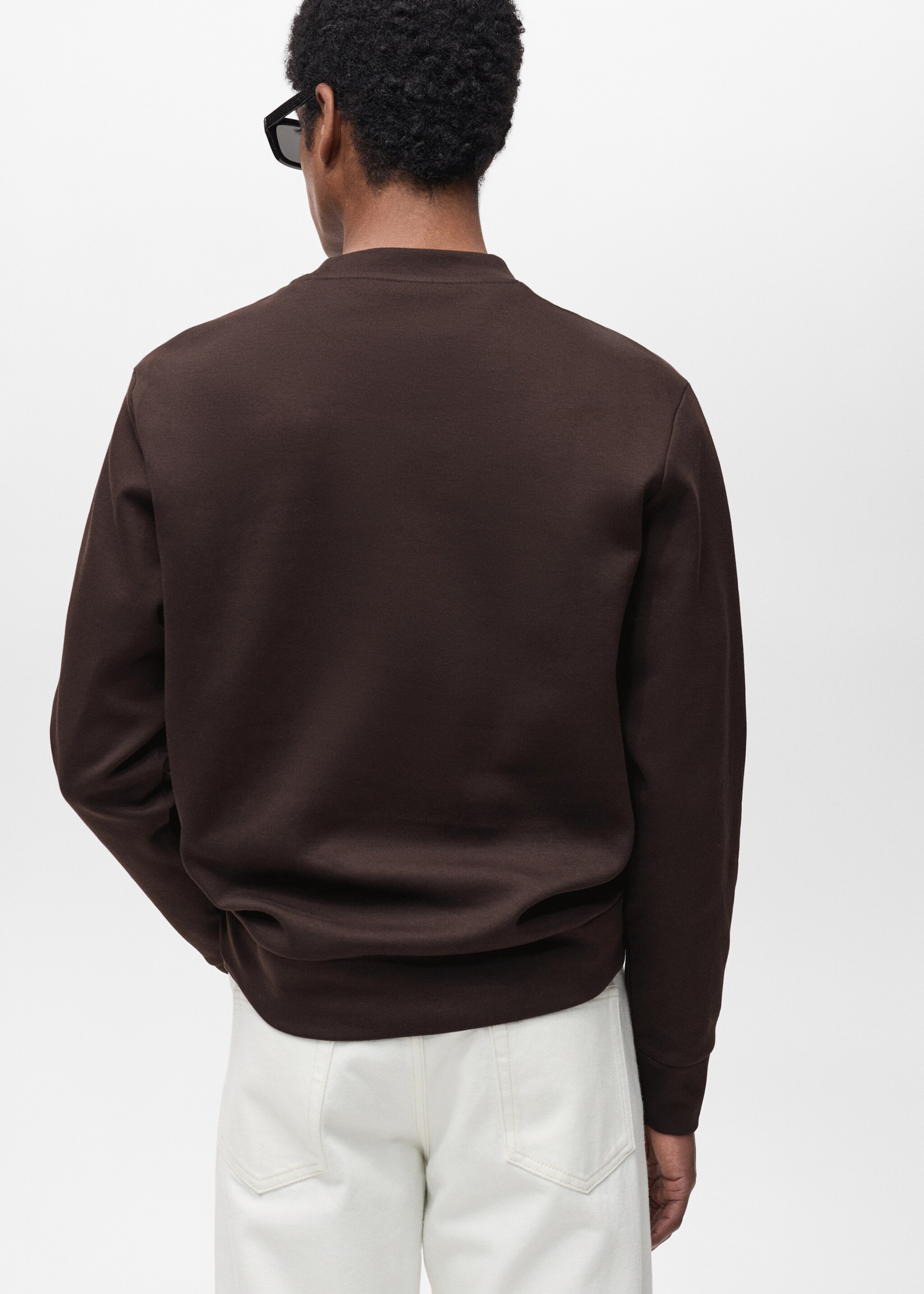 Regular-fit cotton sweatshirt - Reverse of the article