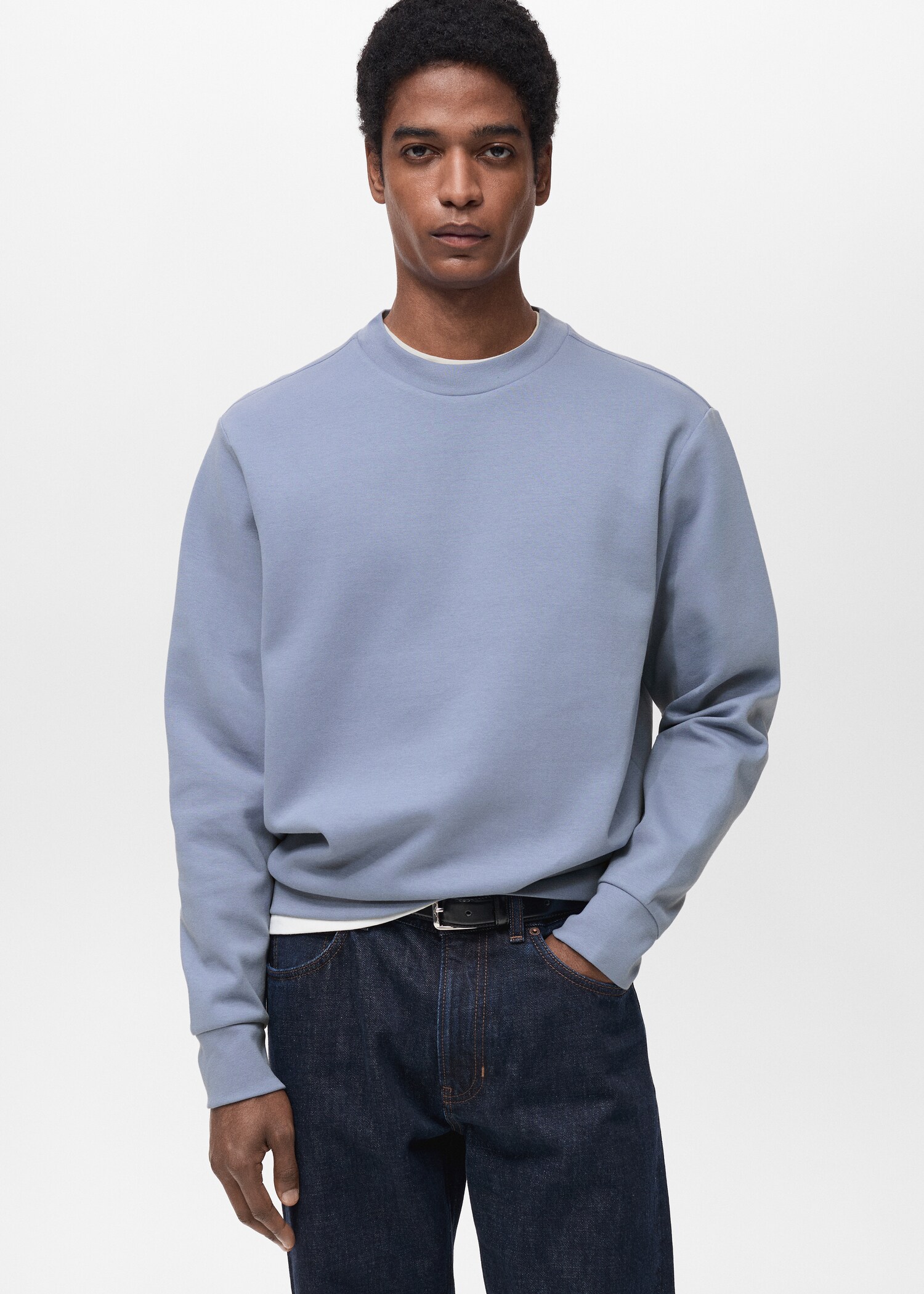 Regular kesim pamuklu sweatshirt - Orta plan