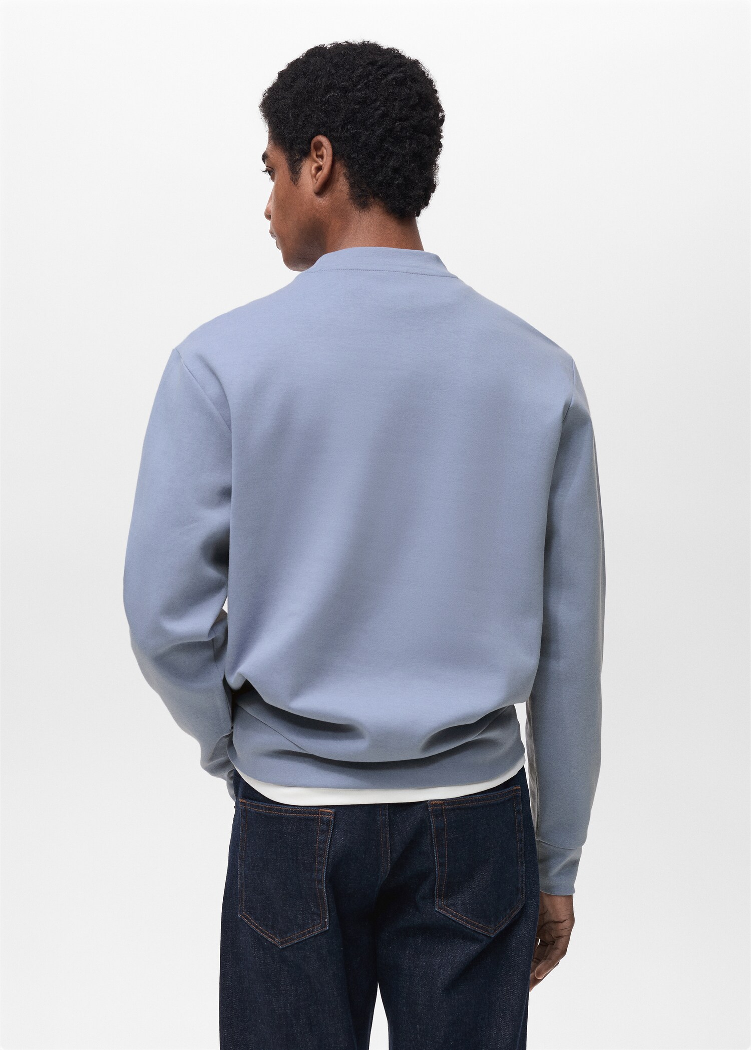 Regular kesim pamuklu sweatshirt - Ürünün arkası