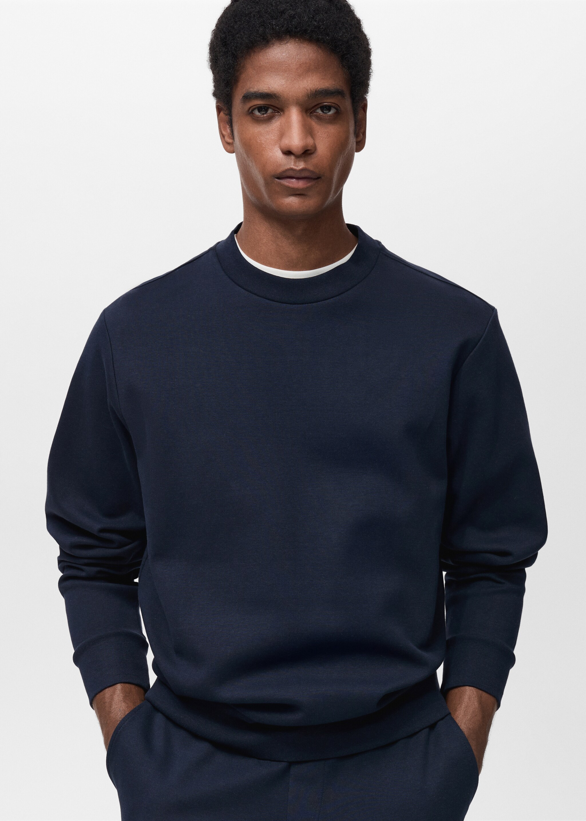 Regular-fit cotton sweatshirt - Medium plane