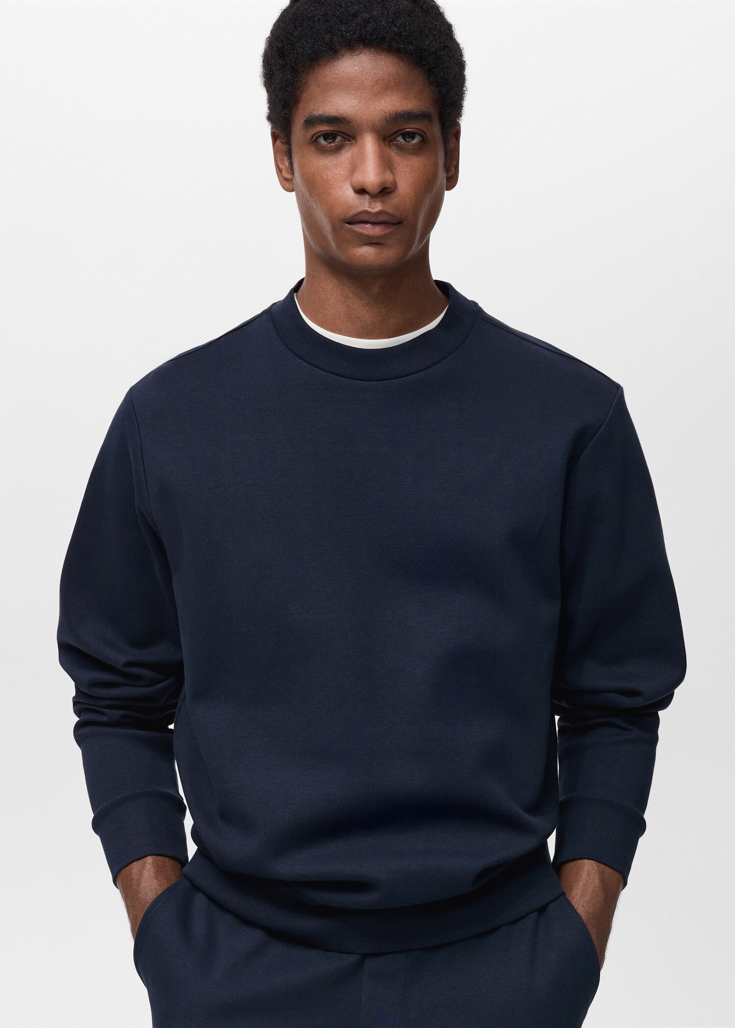 Regular-fit cotton sweatshirt - Medium plane