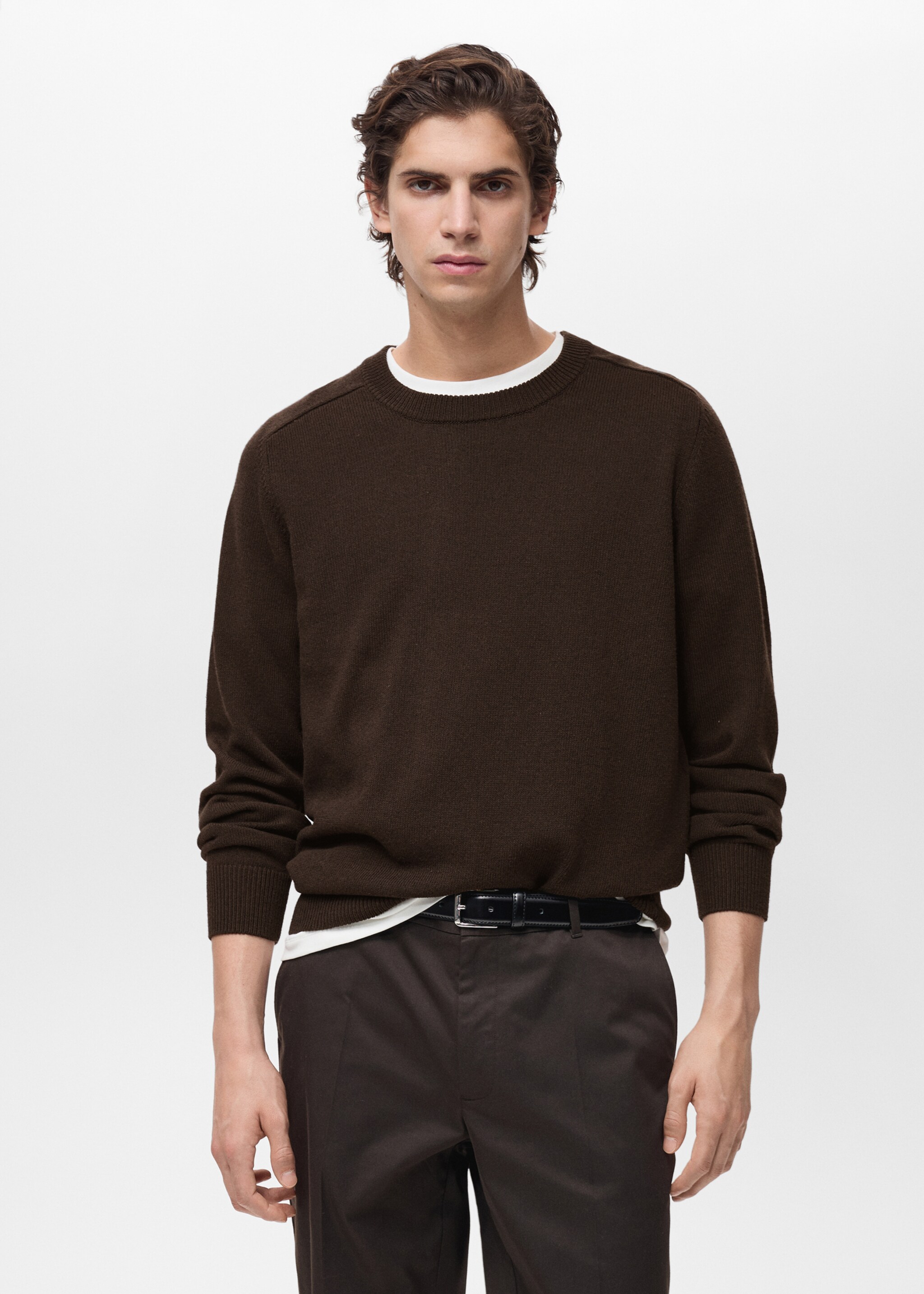 Knitted cotton sweater - Medium plane