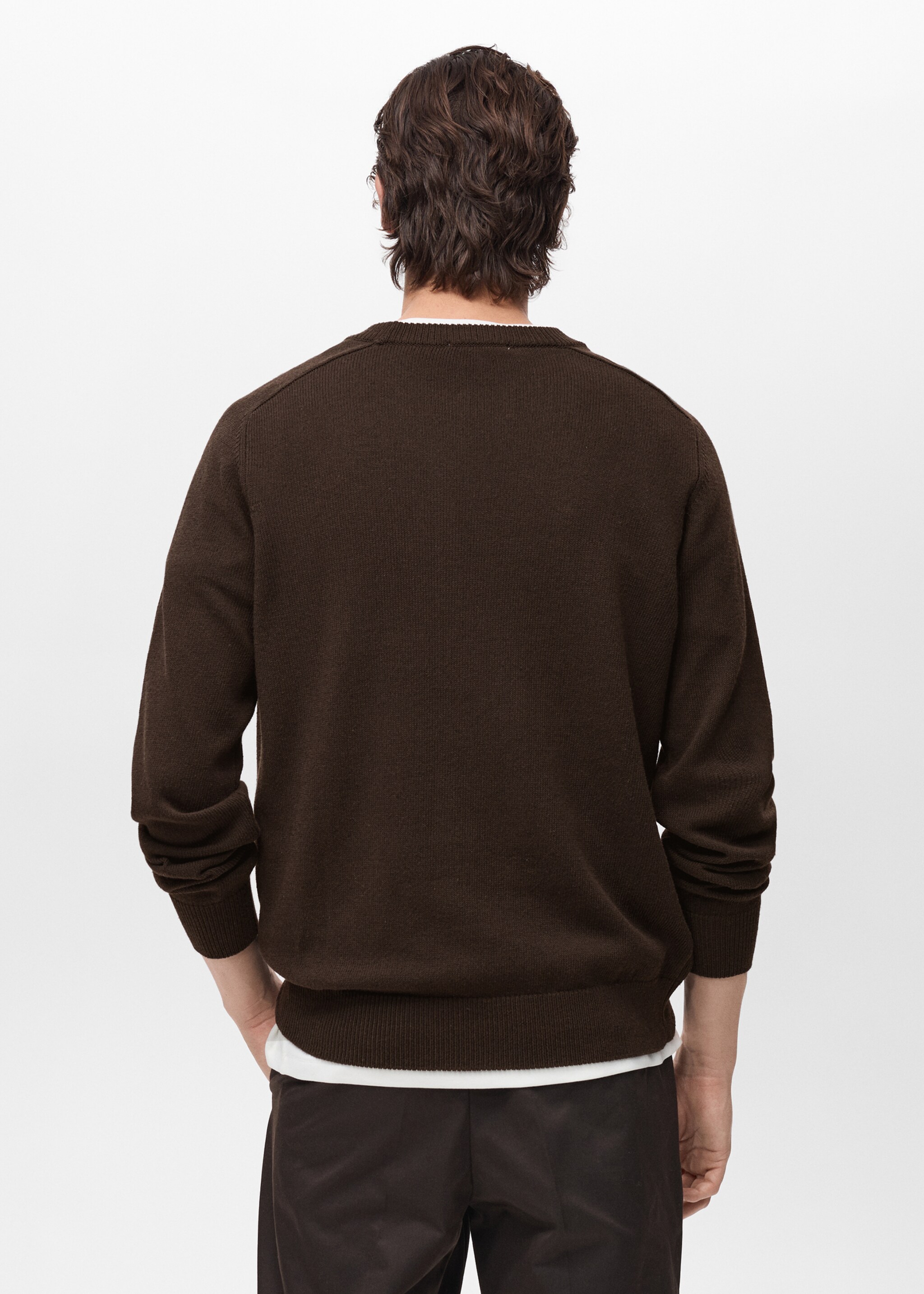 Knitted cotton sweater - Reverse of the article