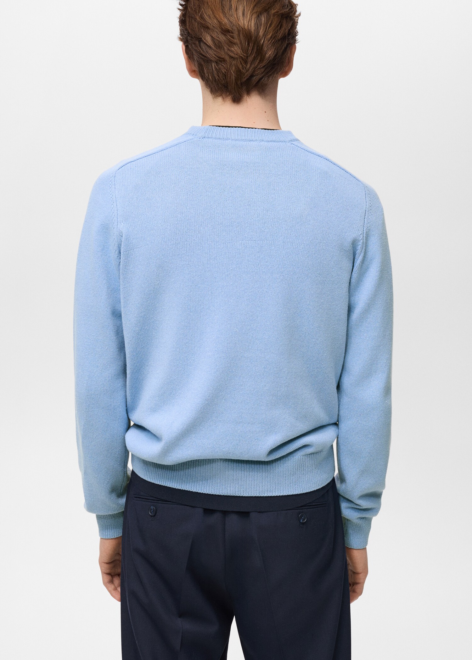 Knitted cotton sweater - Reverse of the article