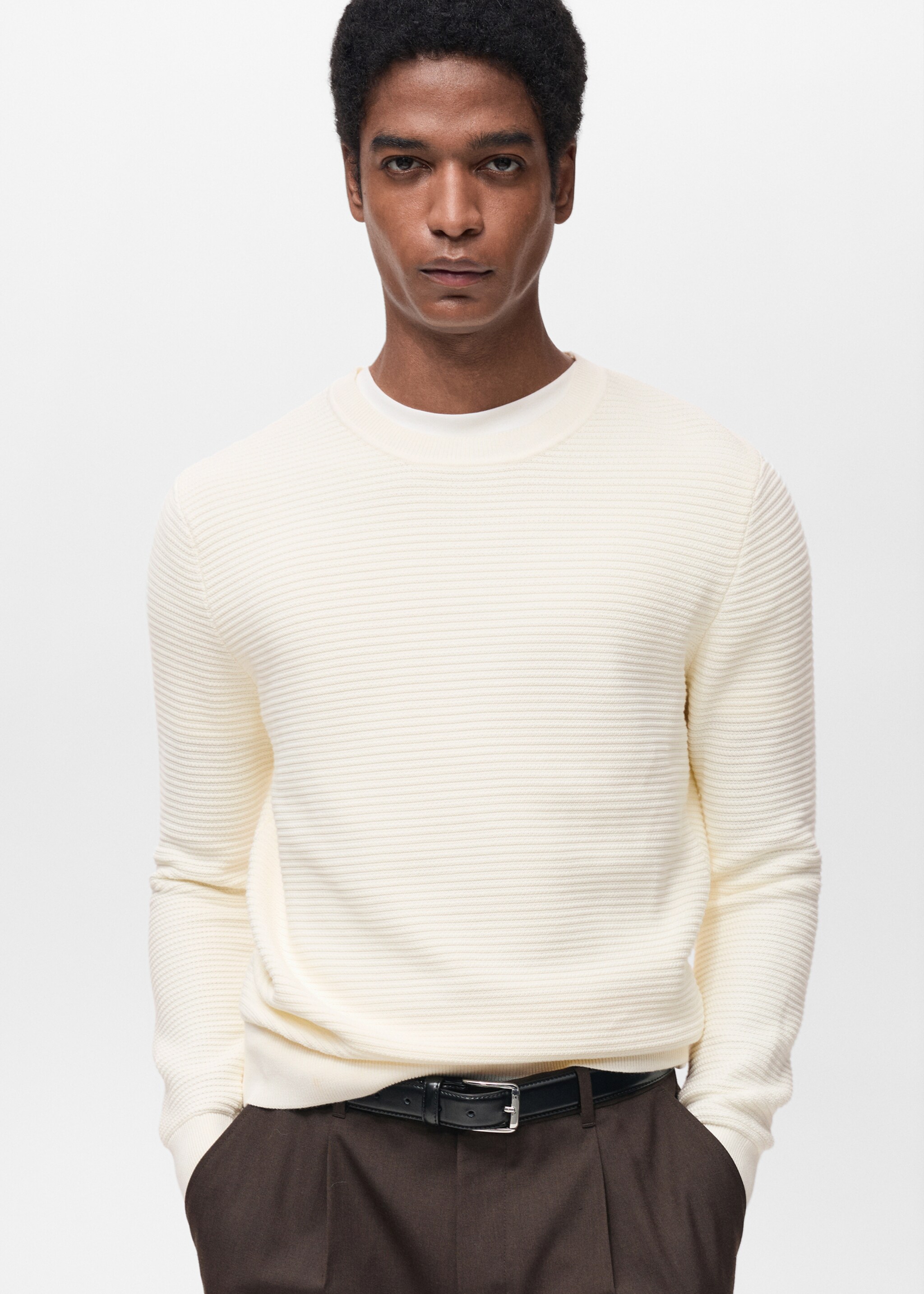 Pull 100 % coton tressé - Plan moyen