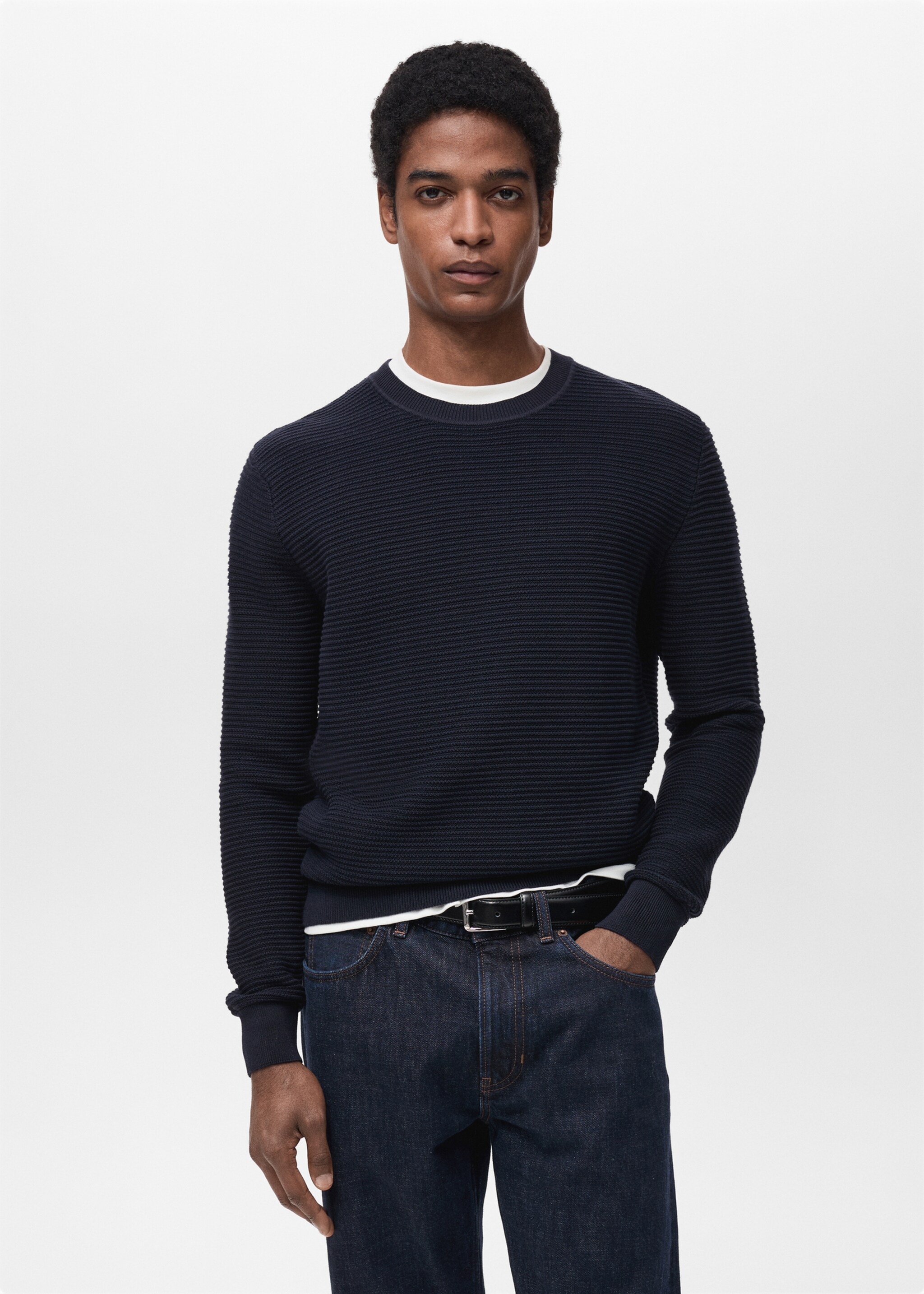 Pull 100 % coton tressé - Plan moyen