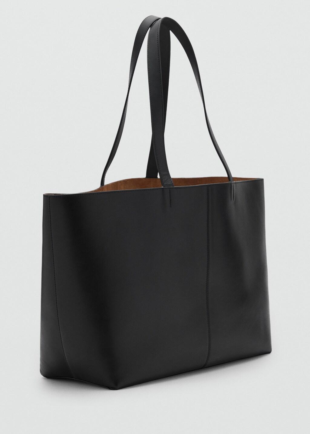Leather shopper bag - Women | MANGO USA