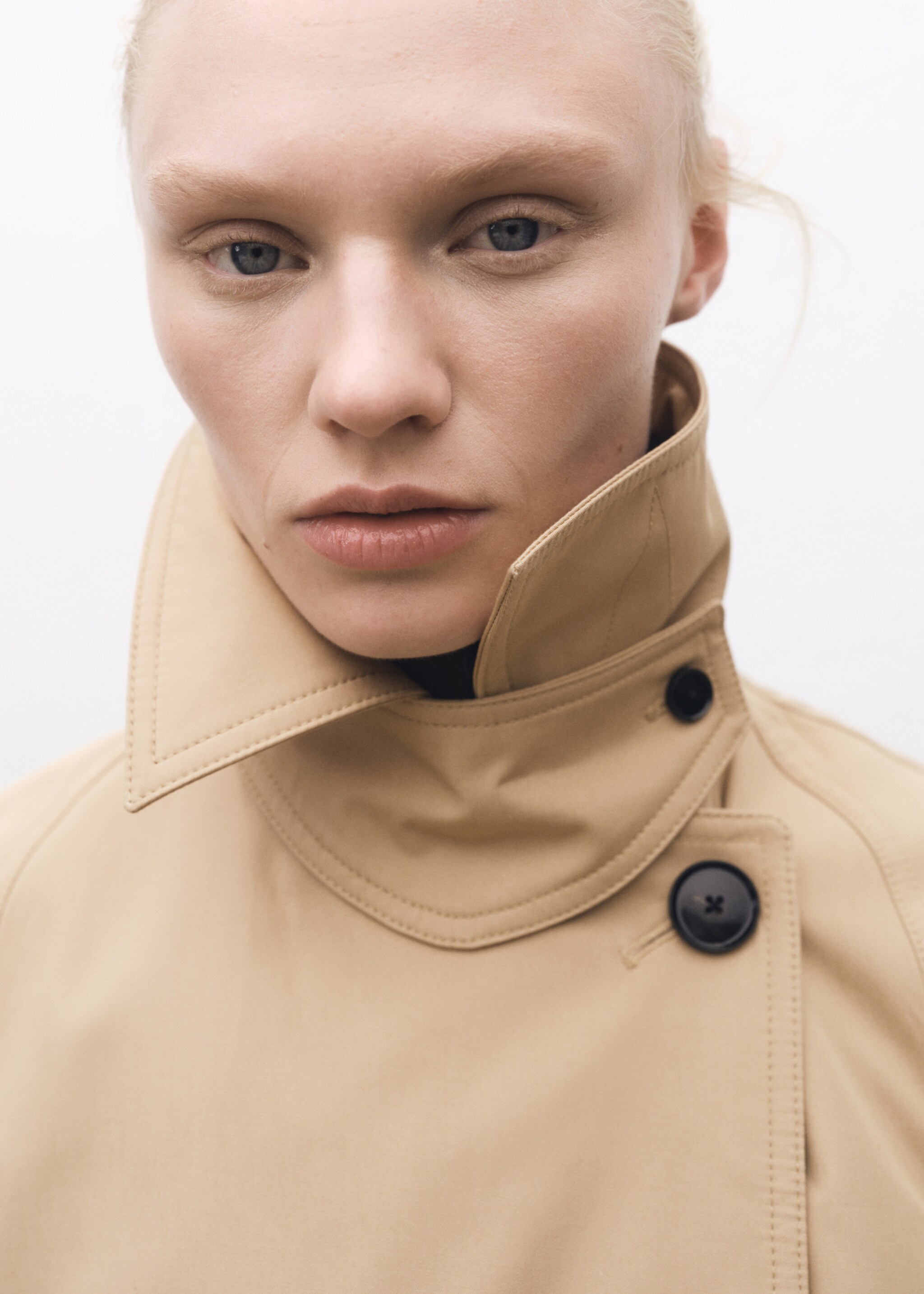 Dlouhý bavlněný trenčkot oversize - Detail zboží 1