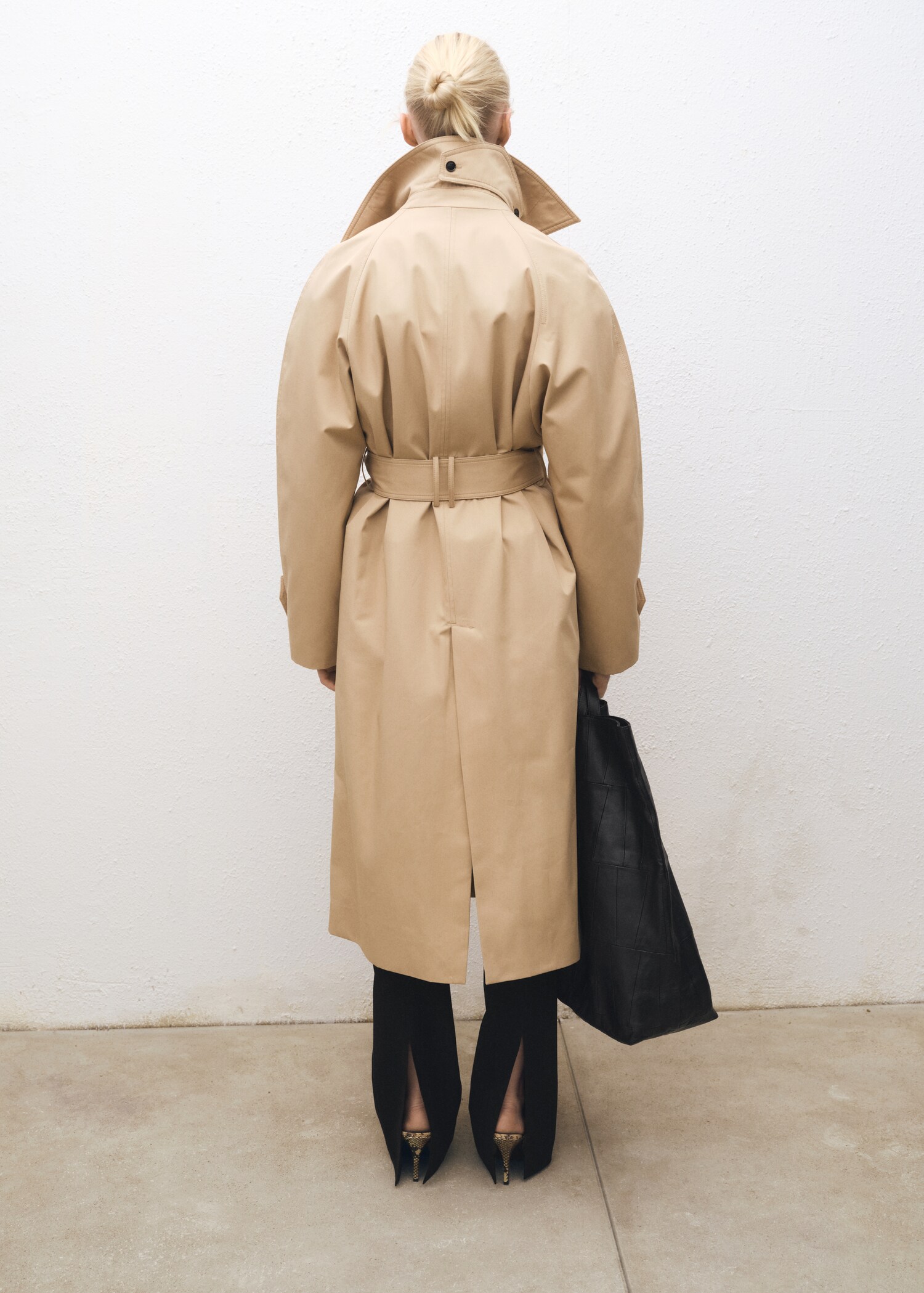 Trench lungo oversize cotone - Retro dell'articolo