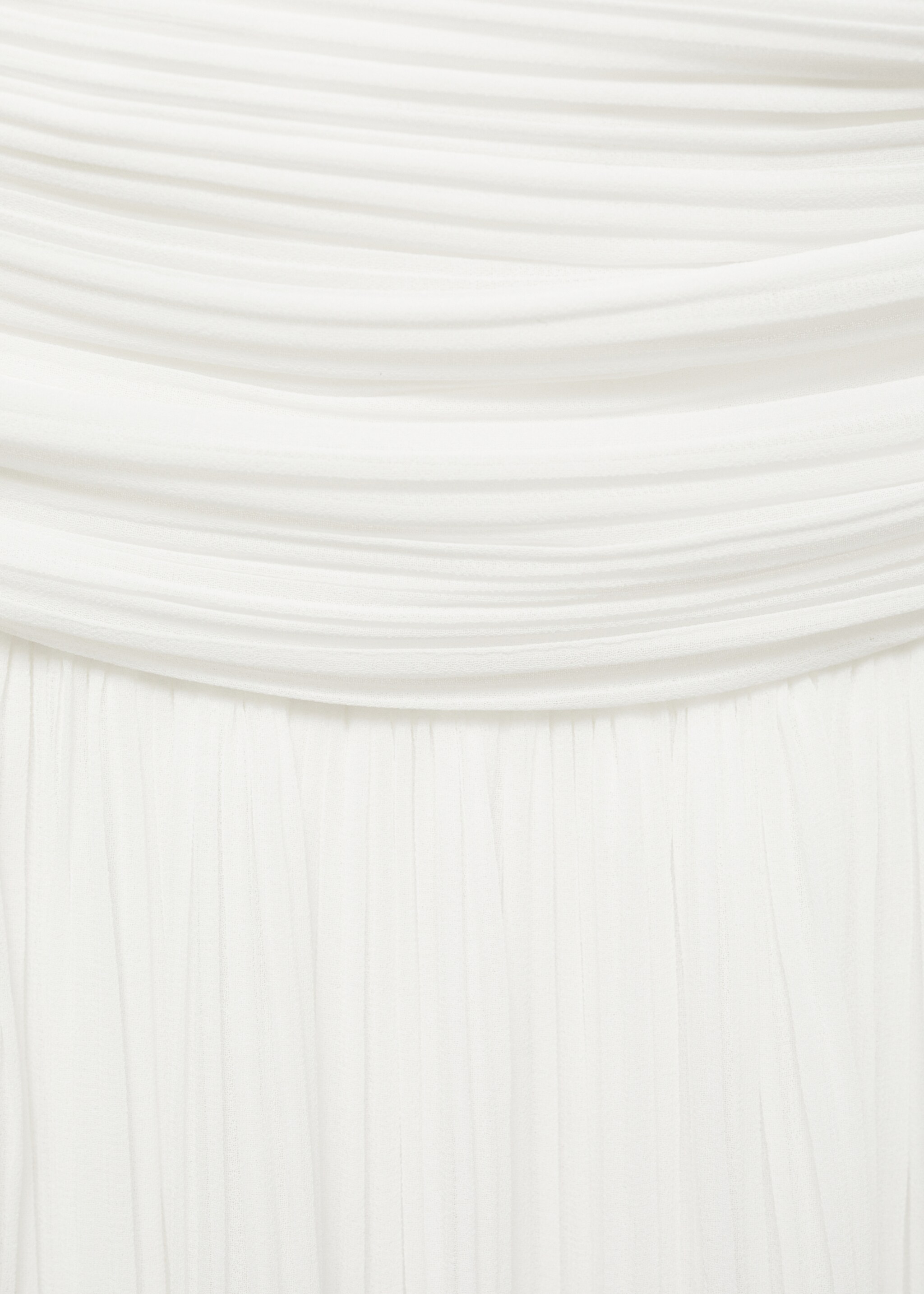 Vestido plisado hombros descubiertos - Detalle del artículo 8