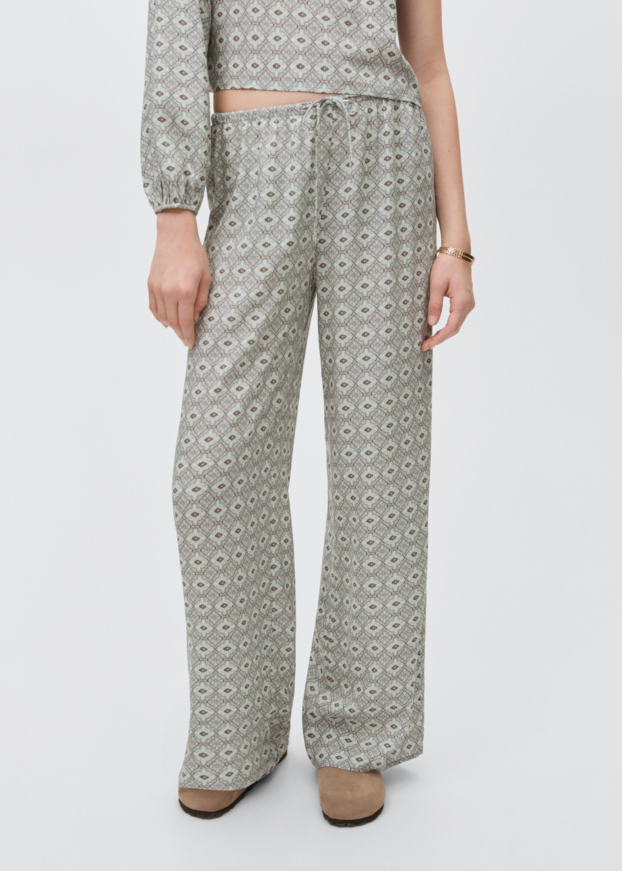 Flowy printed trousers - Medium plane