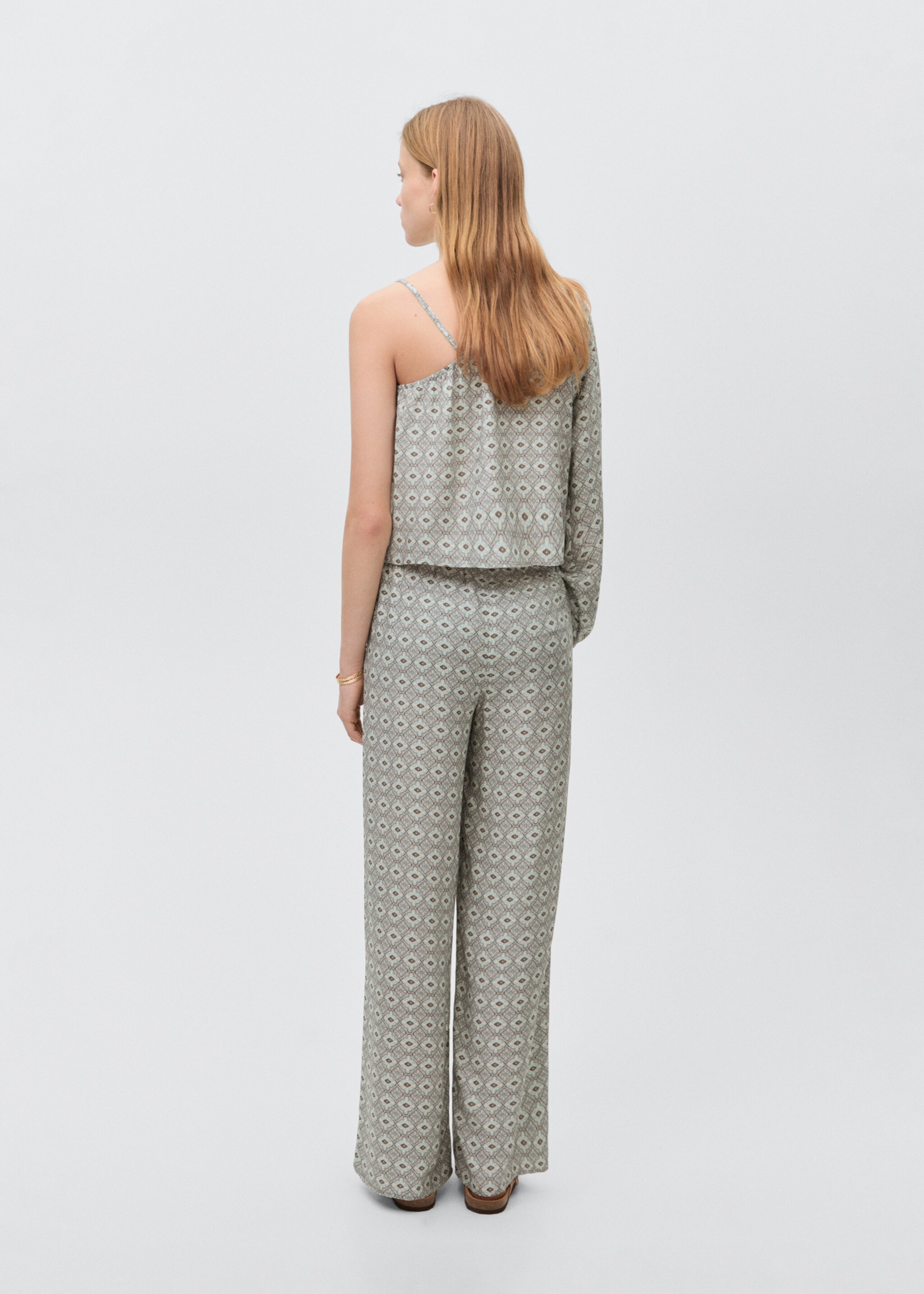 Flowy printed trousers - Reverse of the article