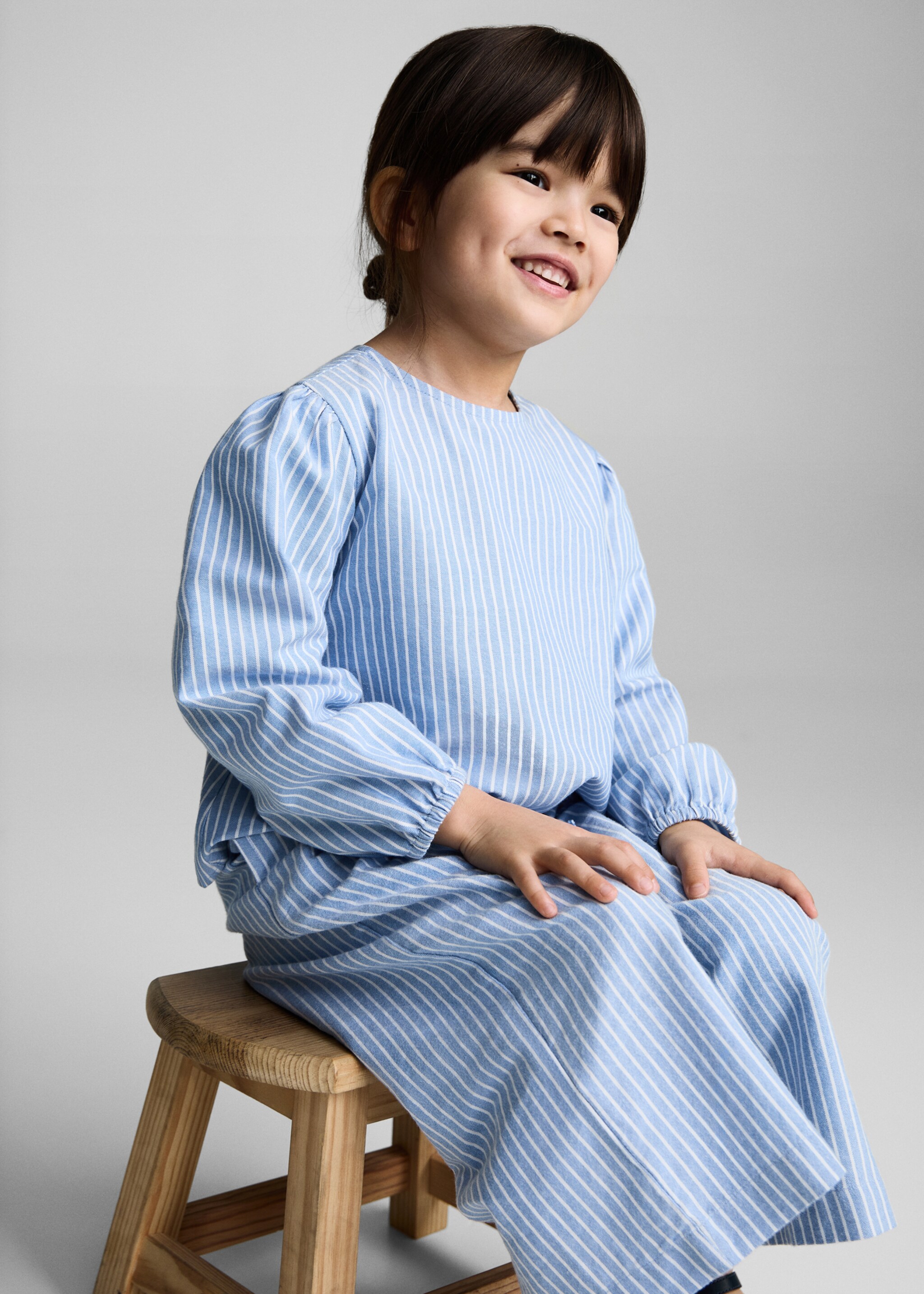 Striped cotton trousers - Medium plane