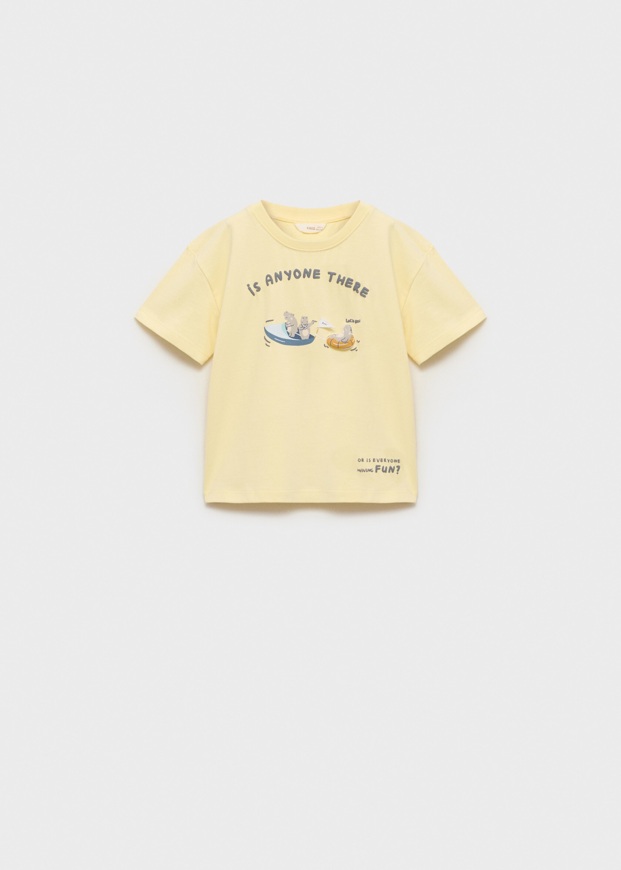 Cotton t-shirt with printed drawing - Article without model