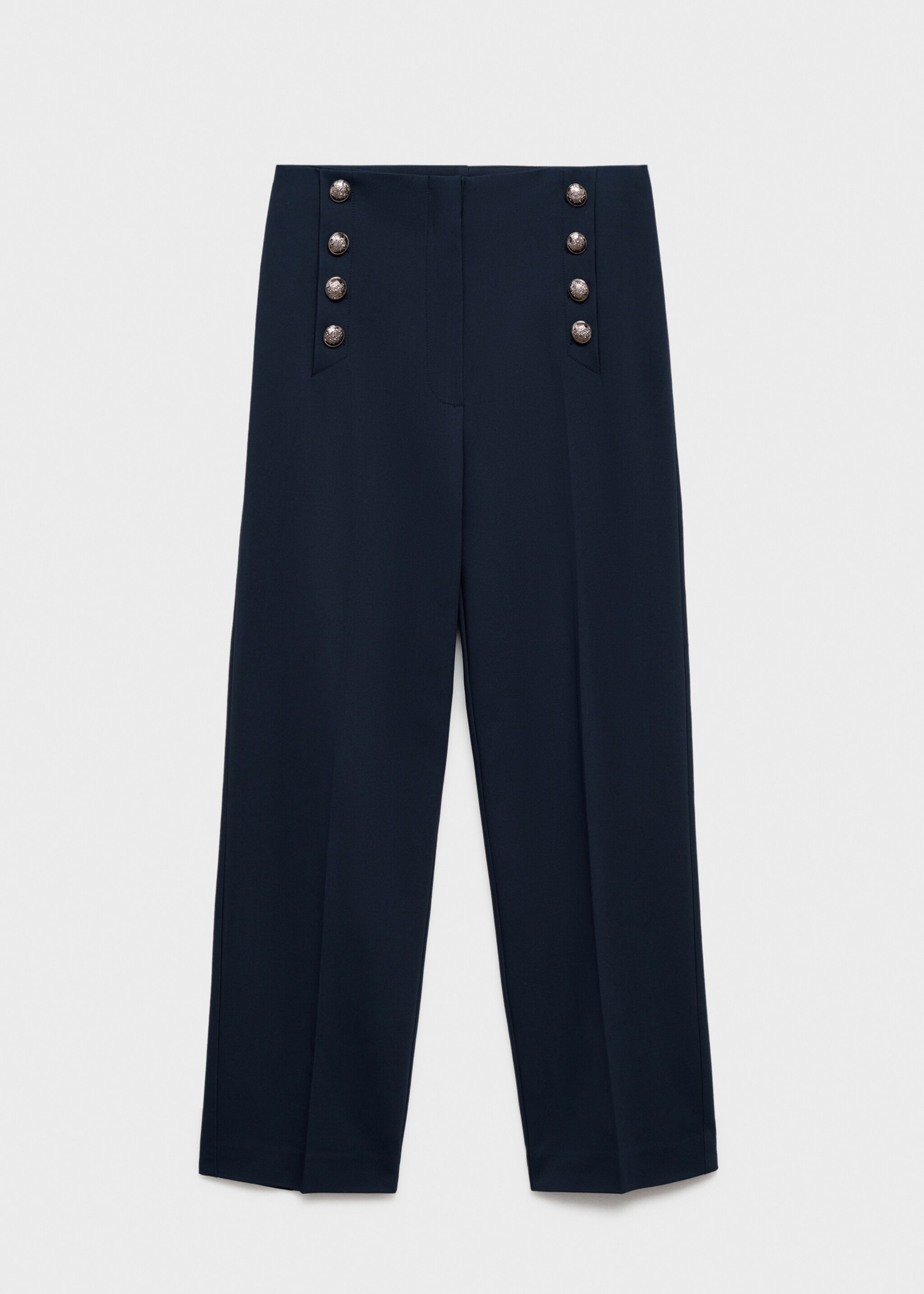 Straight trousers with jewel buttons - Article without model