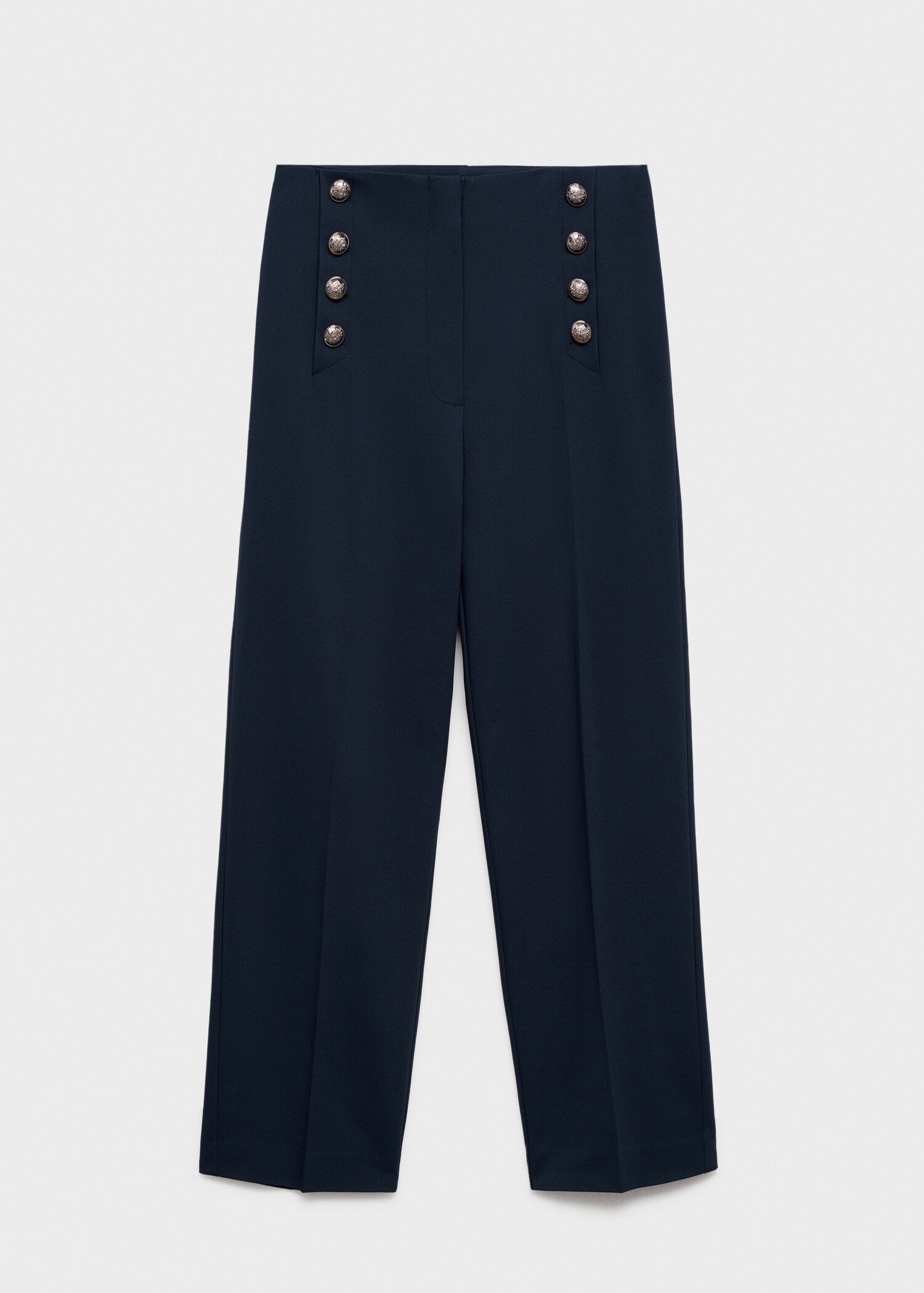 Straight trousers with jewel buttons - Article without model
