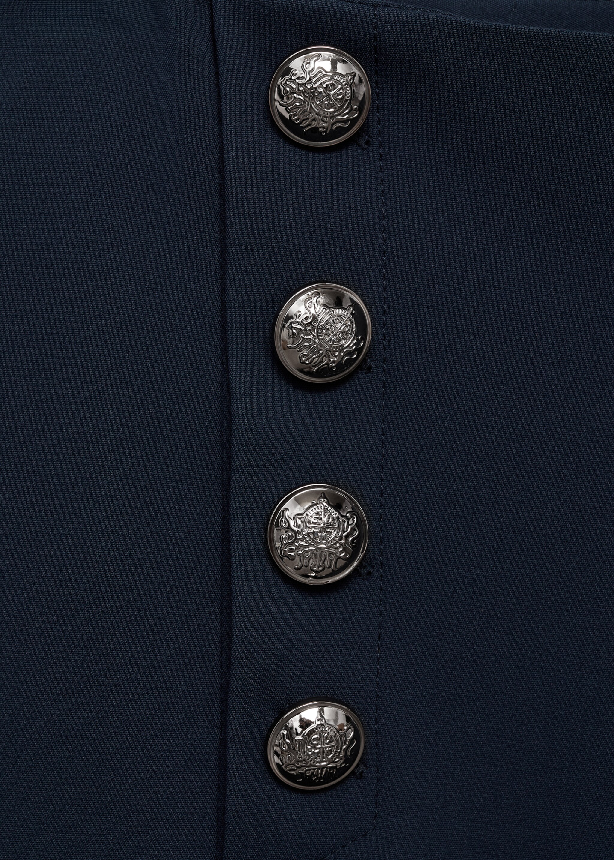 Straight trousers with jewel buttons - Details of the article 8