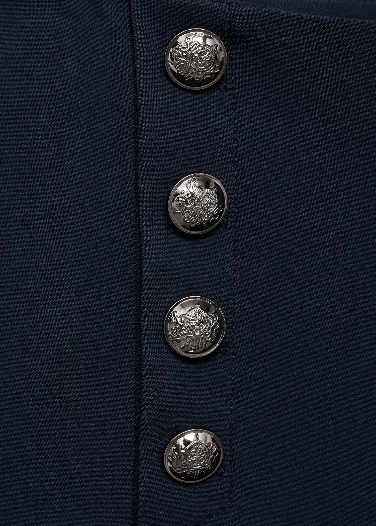 Straight trousers with jewel buttons - Details of the article 8