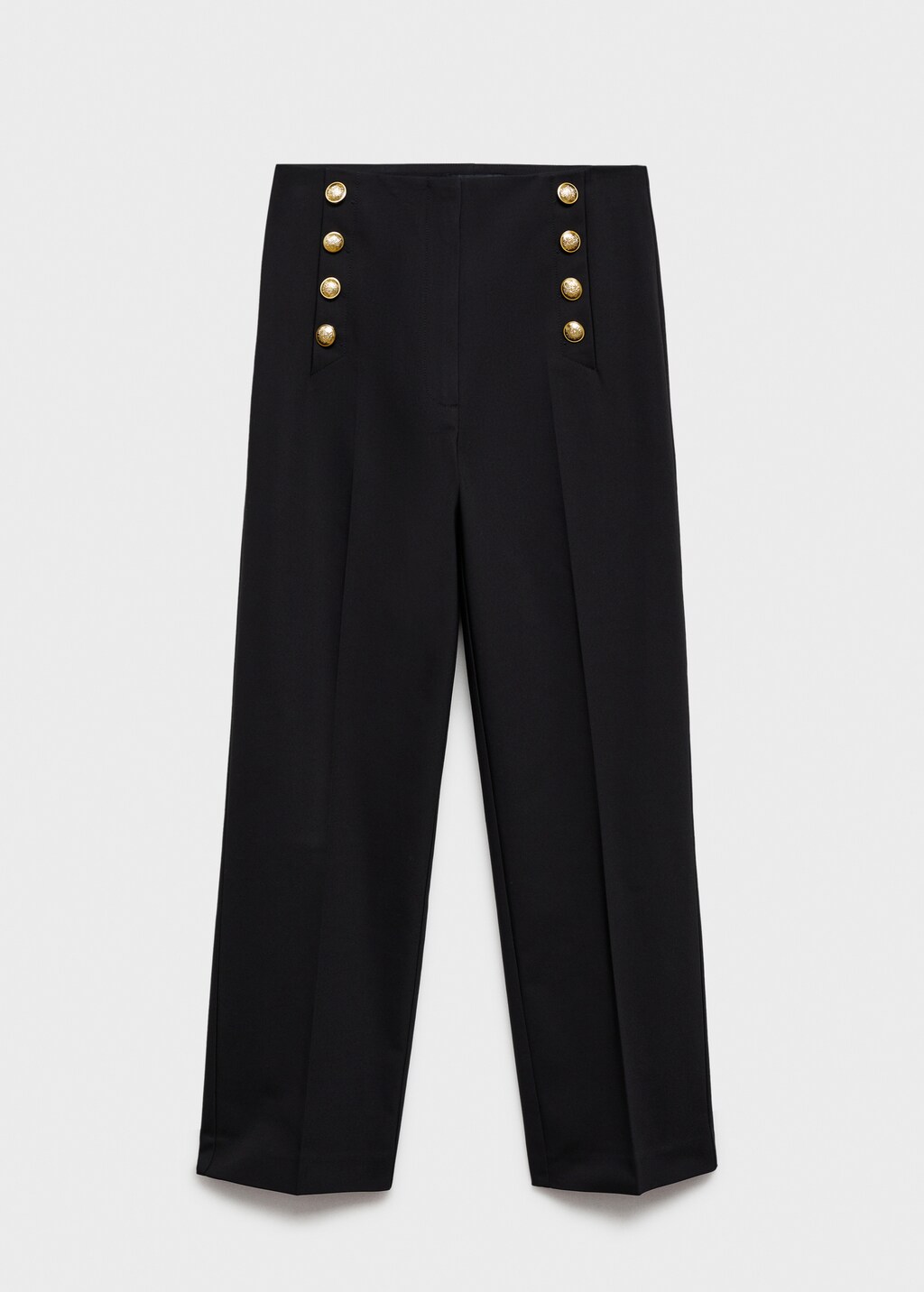 Straight trousers with jewel buttons Women MANGO Philippines