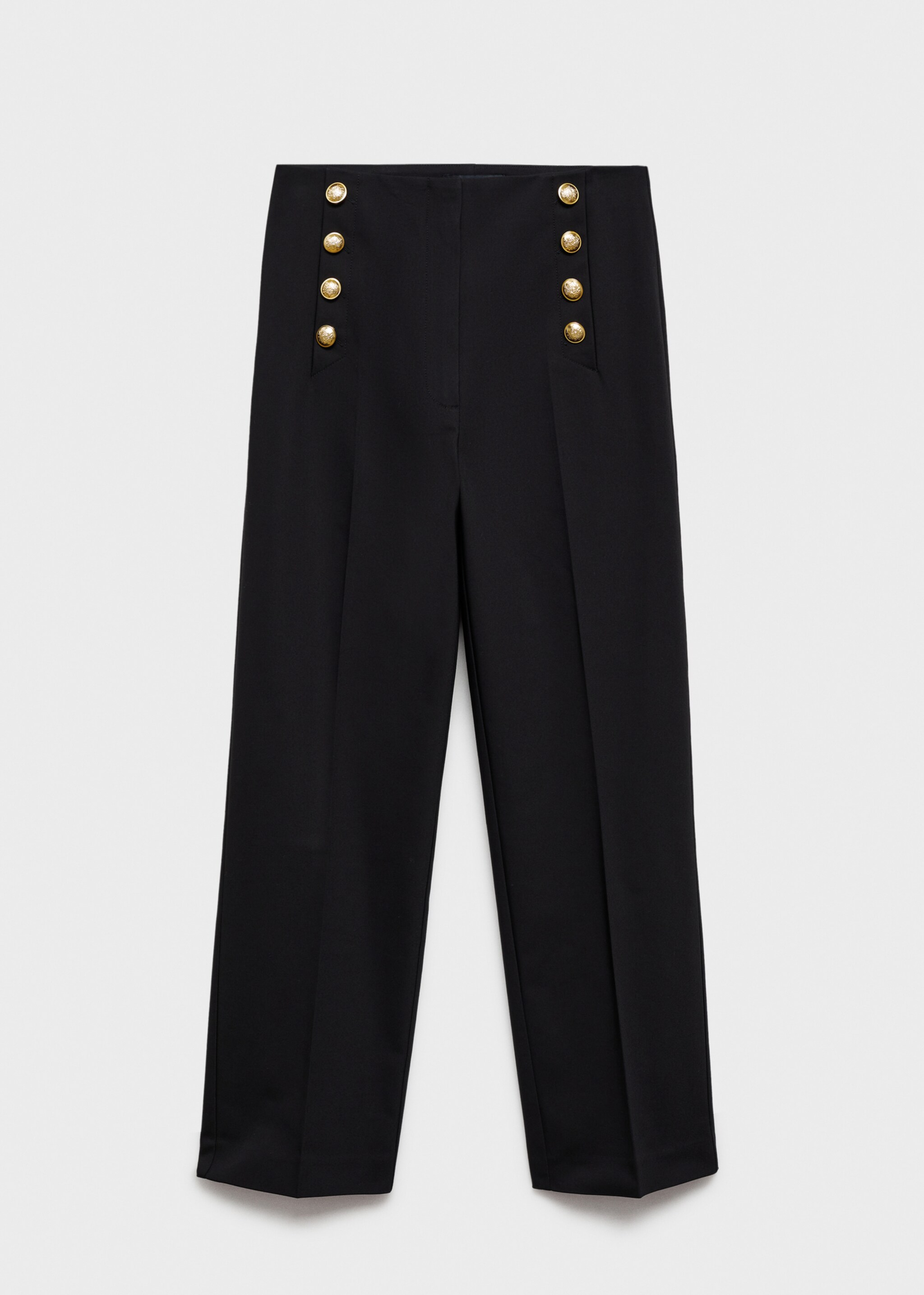 Straight trousers with jewel buttons - Article without model