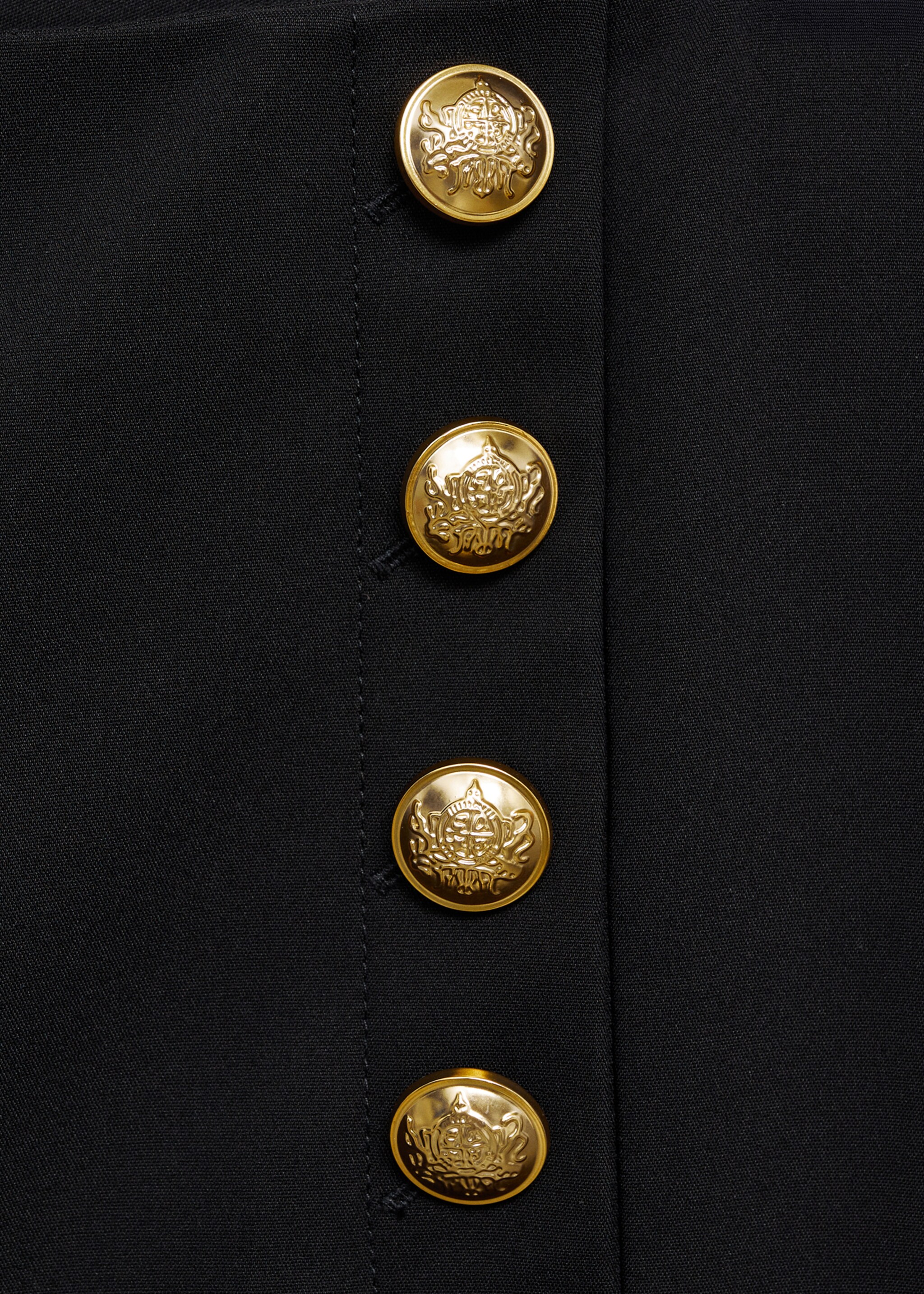Straight trousers with jewel buttons - Details of the article 0